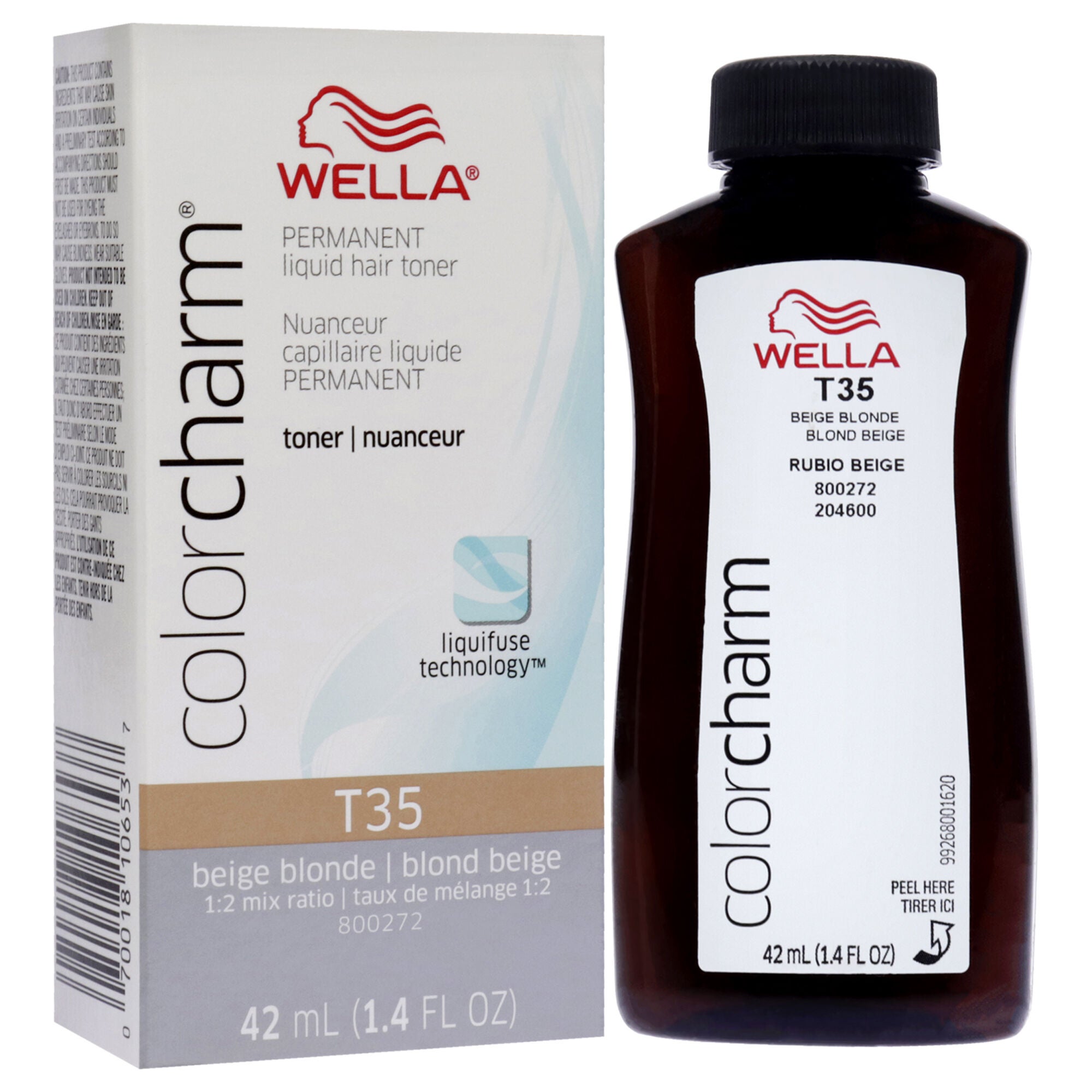 Color Charm Permanent Liquid Toner -T35 Beige Blonde by Wella for Women - 1.4 oz Toner, See Description, alternate image number 1