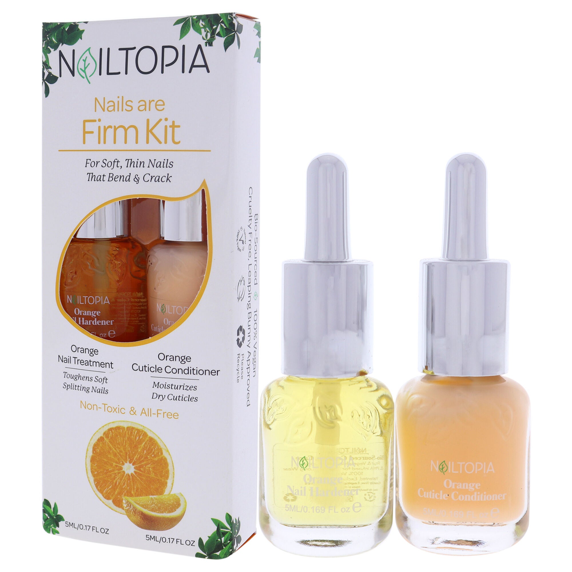 Nails are Firm Kit by Nailtopia for Women - 2 Pc Kit 0.17oz Orange Nail Treatment, 0.17oz Orange Cuticle Conditioner, See Description, alternate image number 3