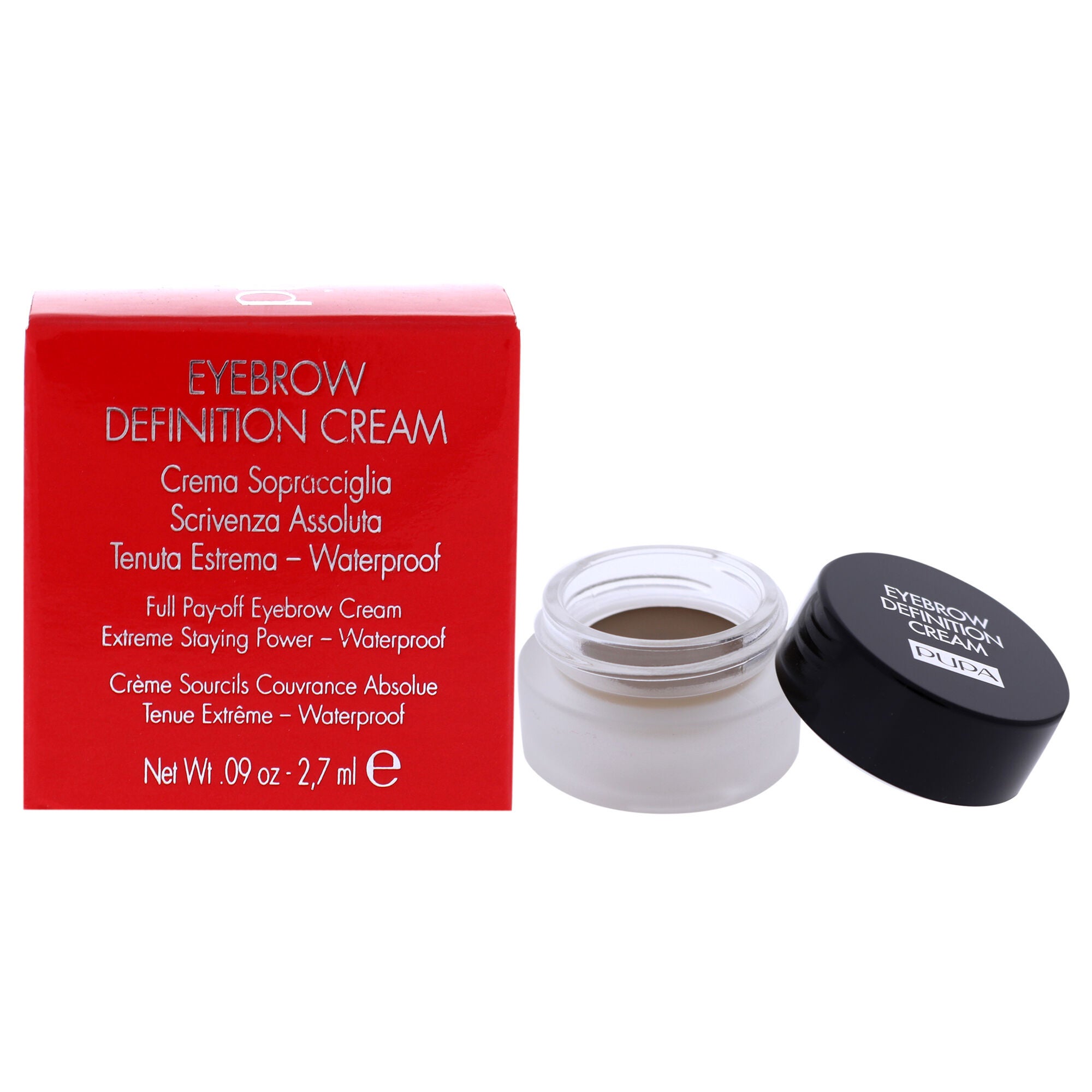 Eyebrow Definition Cream - 001 Ash by Pupa Milano for Women - 0.09 oz Eyebrow Cream, See Description, hi-res image number 0