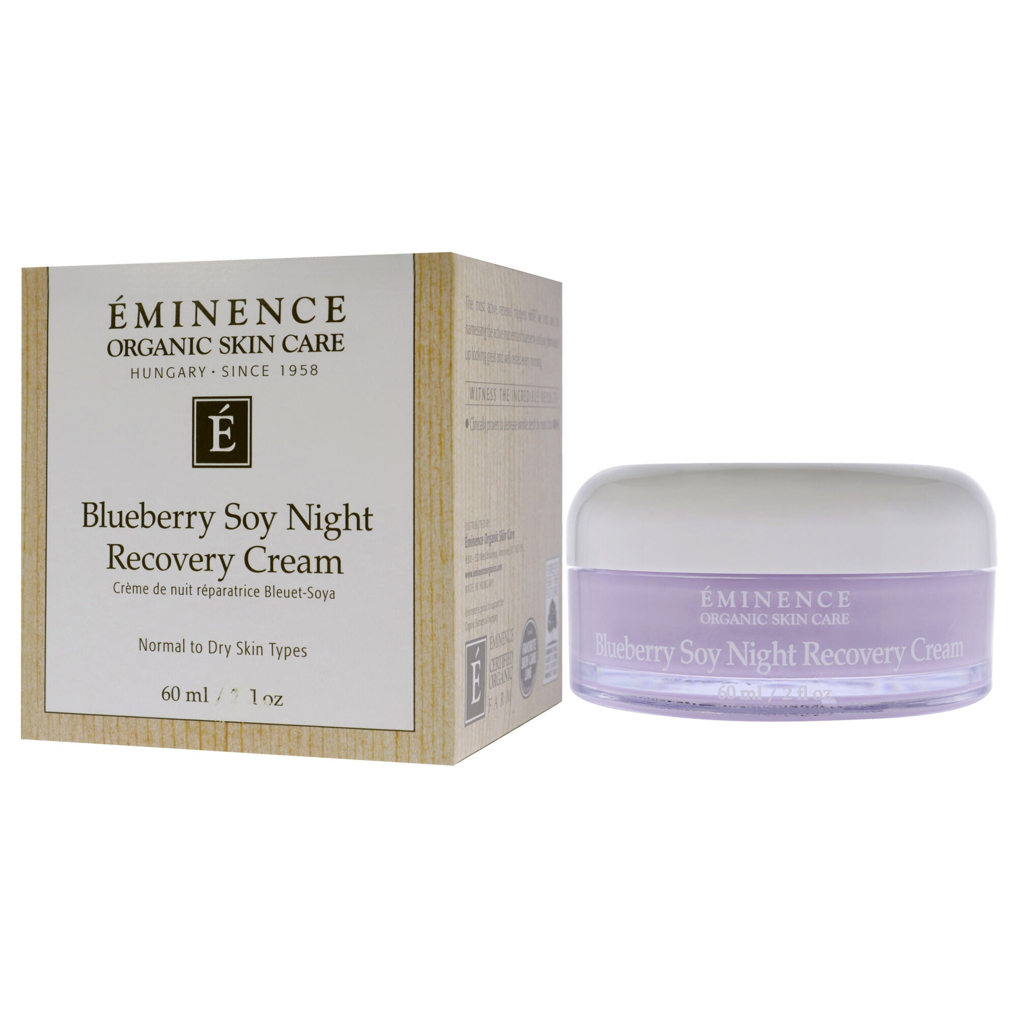 Blueberry Soy Night Recovery Cream by Eminence for Unisex - 2 oz Cream, See Description, alternate image number 3