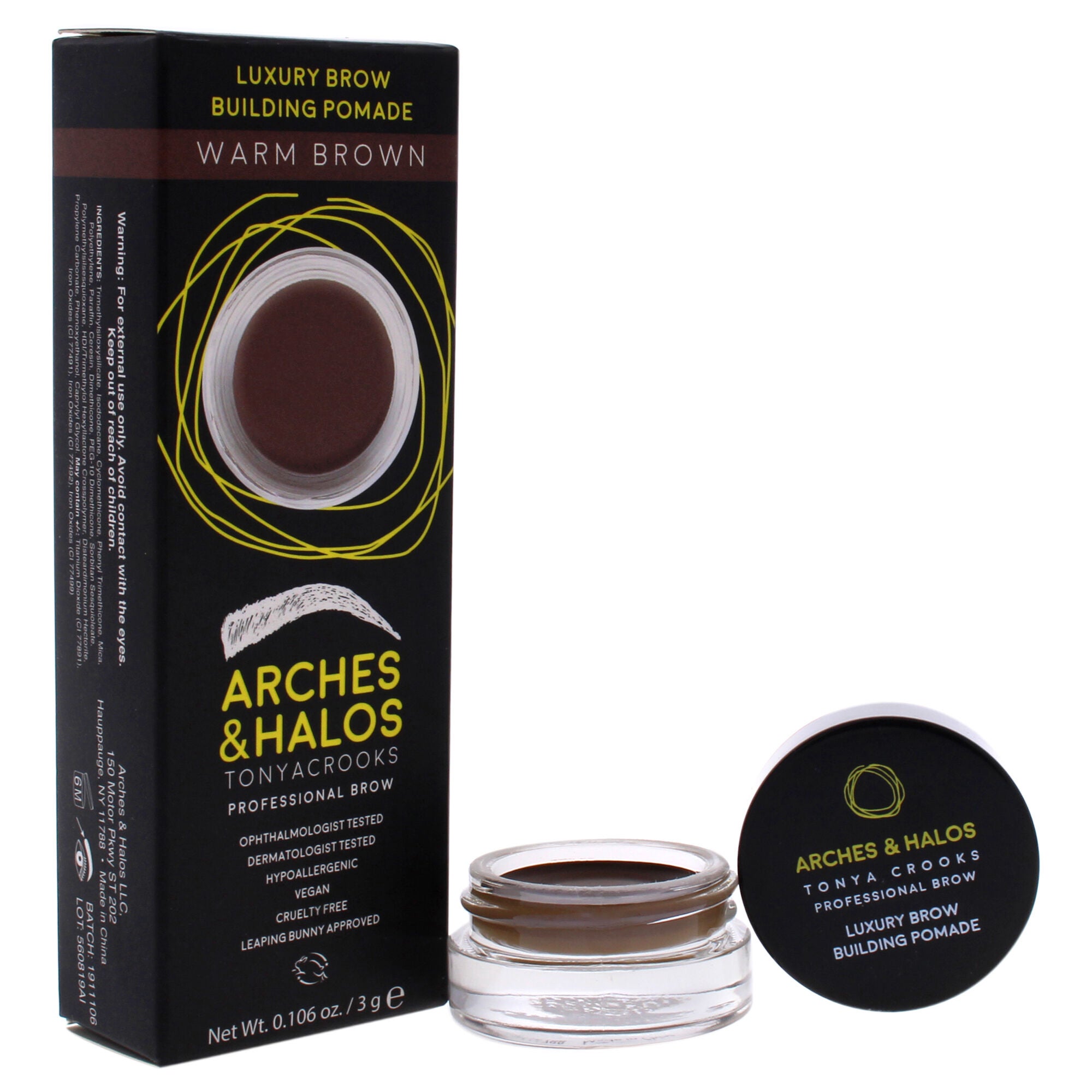 Luxury Brow Buiding Pomade - Warm Brown by Arches and Halos for Women - 0.106 oz Pomade, , alternate image number 6