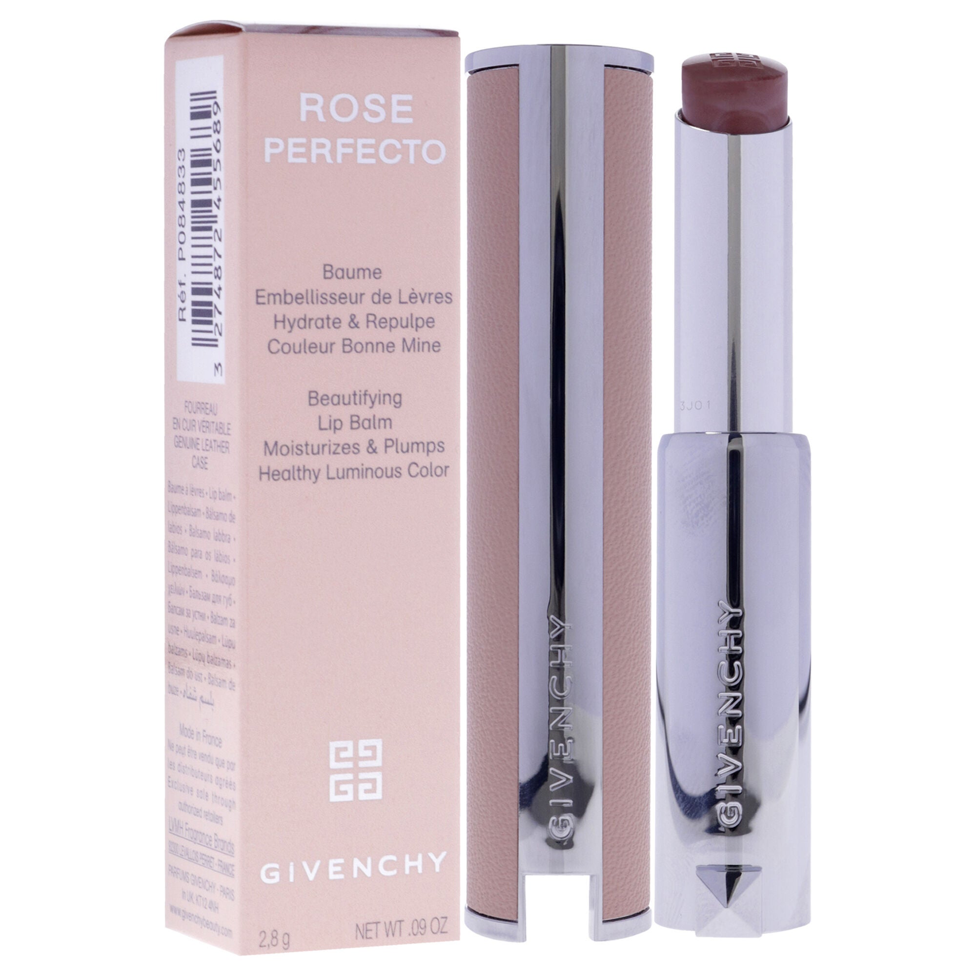 Rose Perfecto Beautifying Lip Balm - 110 Milky Nude by Givenchy for Women - 0.09 oz Lip Balm, Brown, alternate image number 1