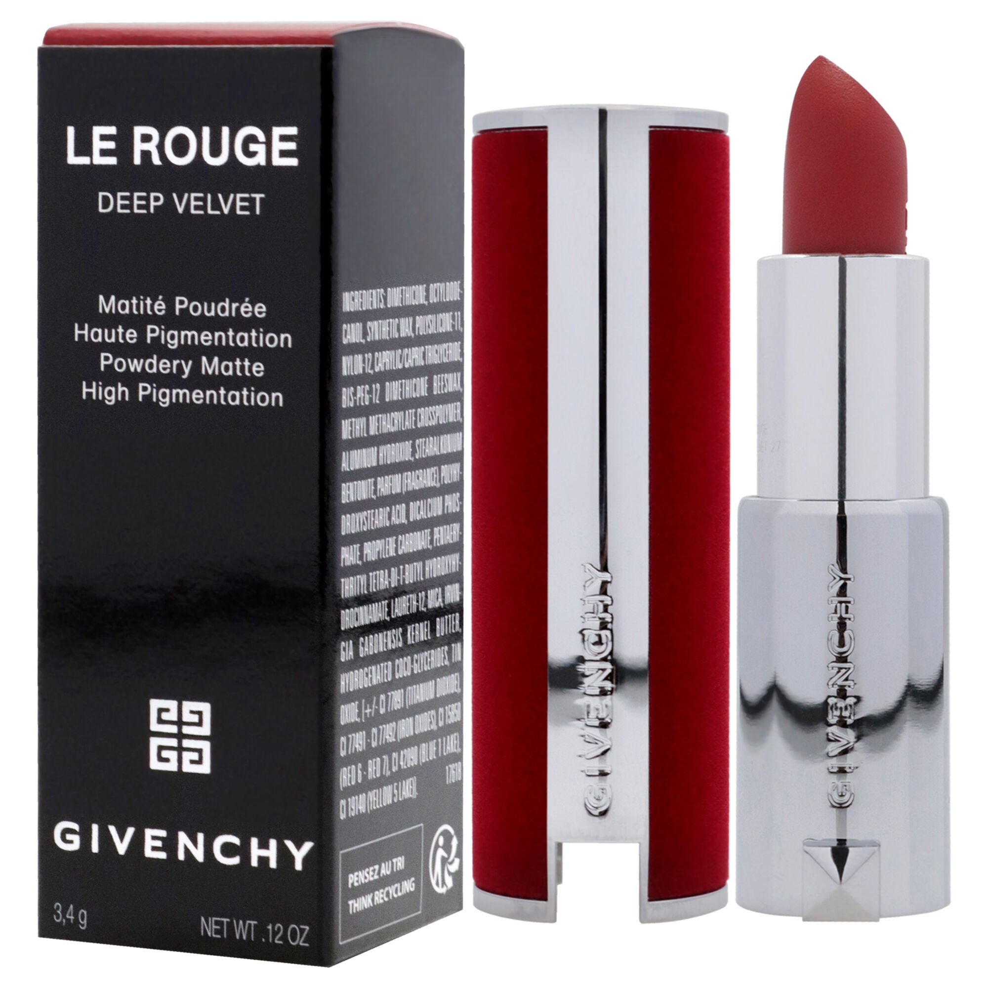 Le Rouge Deep Velvet Matte Lipstick - N27 by Givenchy for Women - 0.12 oz Lipstick, See Description, alternate image number 3