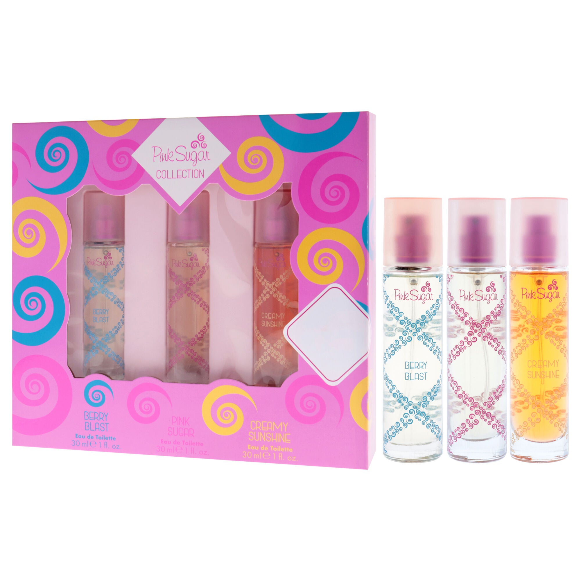 Pink Sugar Collection by Aquolina for Women - 3 Pc Gift Set 1oz Pink Sugar EDT Spray, 1oz Berry Blast EDT Spray, 1oz Cream Sunshine EDT Spray, Clear, alternate image number 3