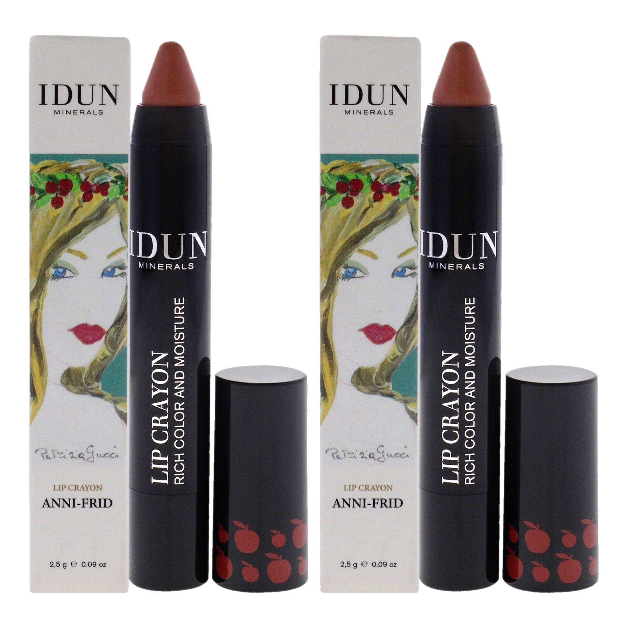 Lip Crayon - 402 Anni-Frid by Idun Minerals for Women - 0.09 oz Lipstick - Pack of 2, See Description, hi-res image number 0