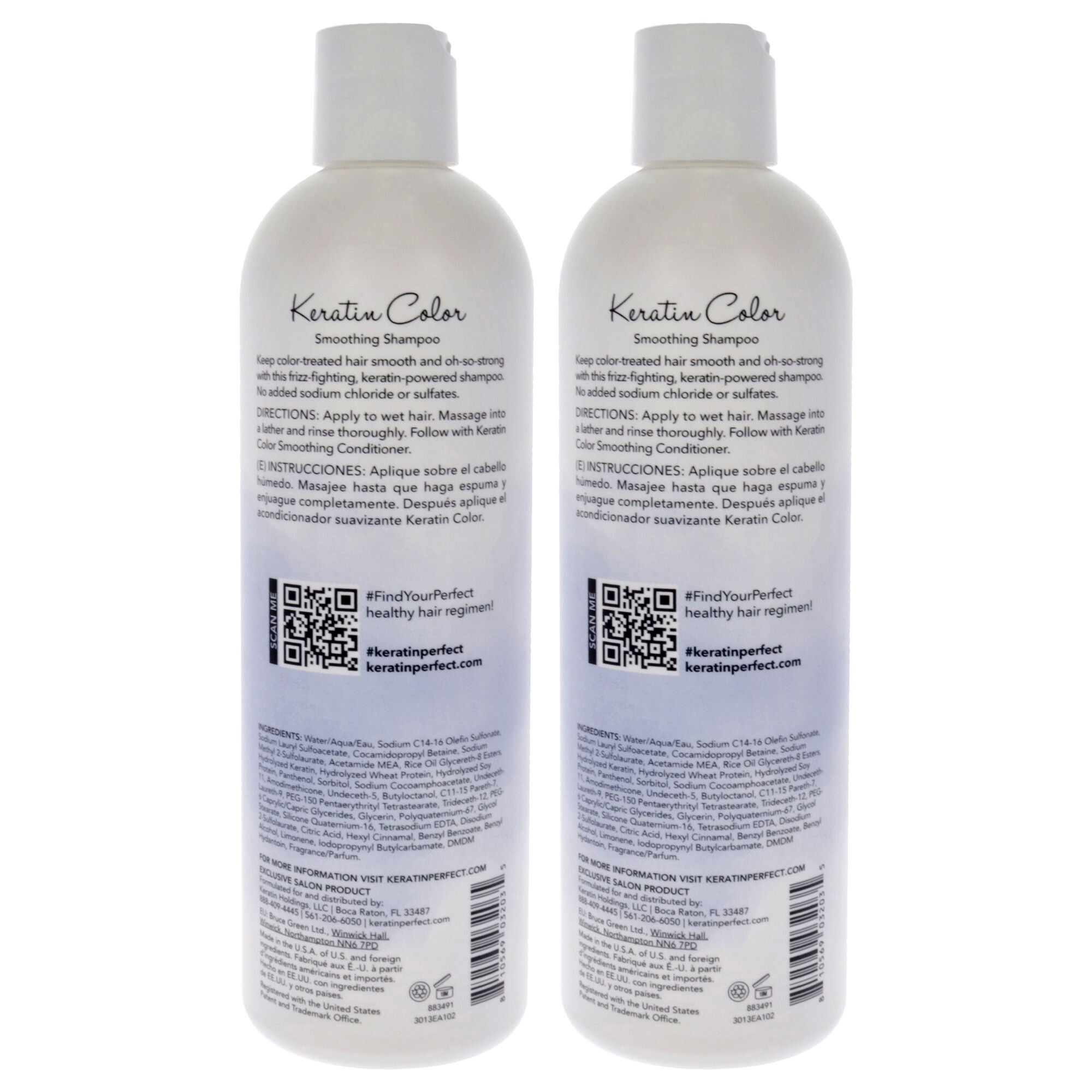 Keratin Color Shampoo by Keratin Perfect for Unisex - 12 oz Shampoo - Pack of 2, See Description, alternate image number 1