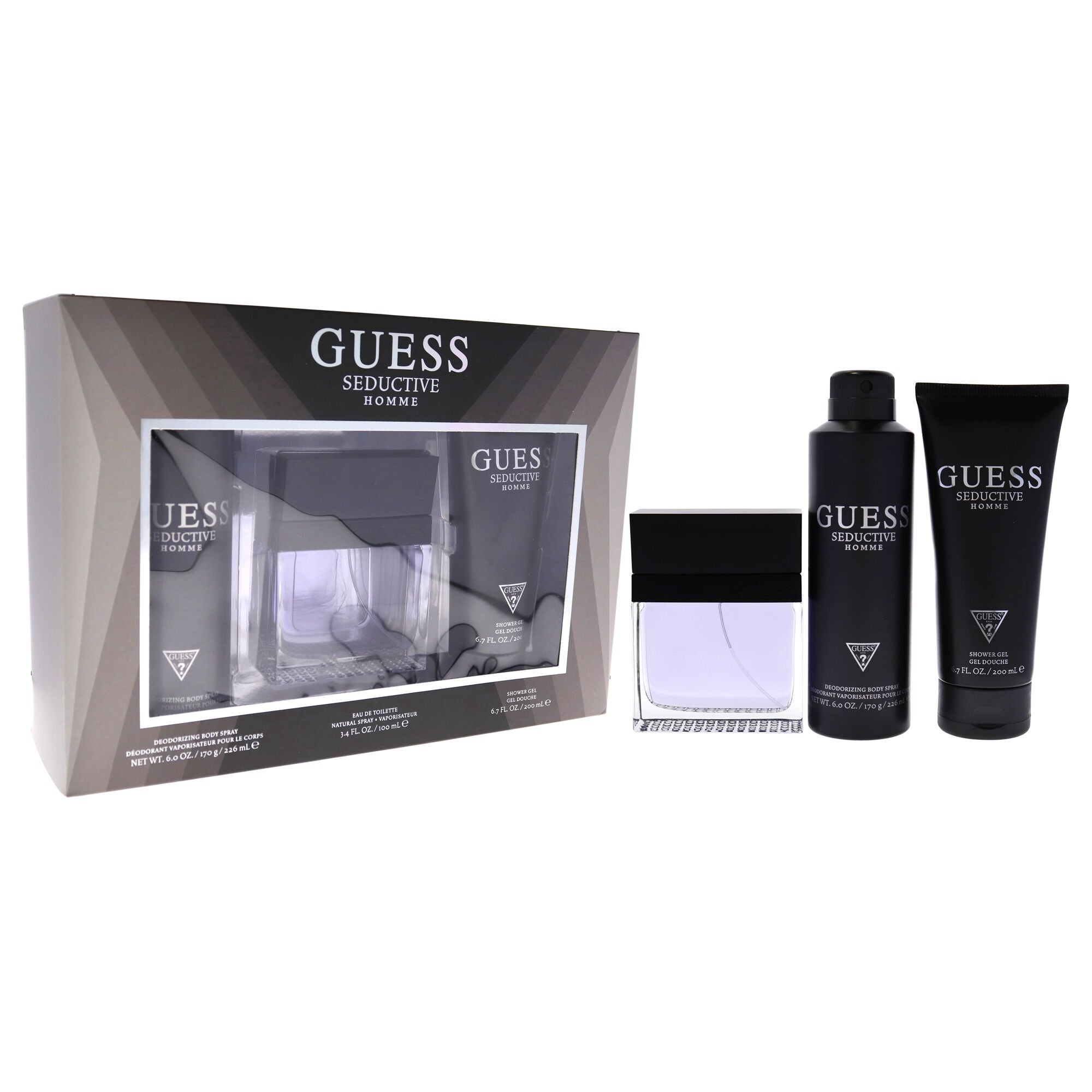 Seductive by Guess for Men - 3 Pc Gift Set 3.4oz EDT Spray, 6oz Deodorizing Body Spray, 6.7oz Shower Gel, , alternate image number 7