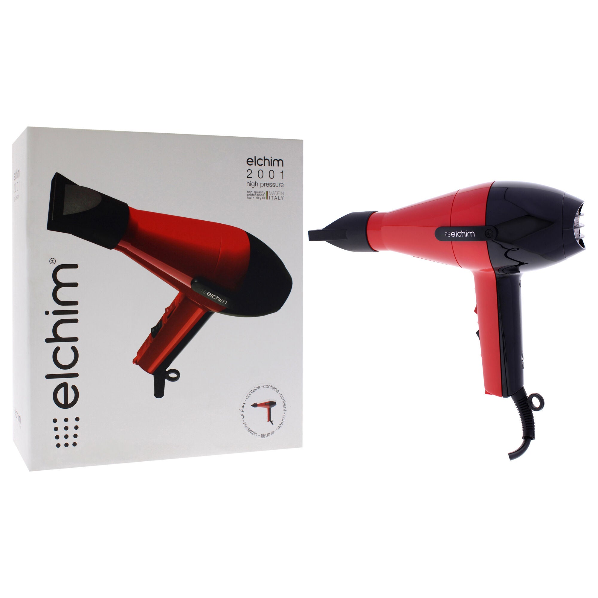2001 Classic Hair Dryer - Red-Black by Elchim for Women - 1 Pc Hair Dryer, See Description, alternate image number 2