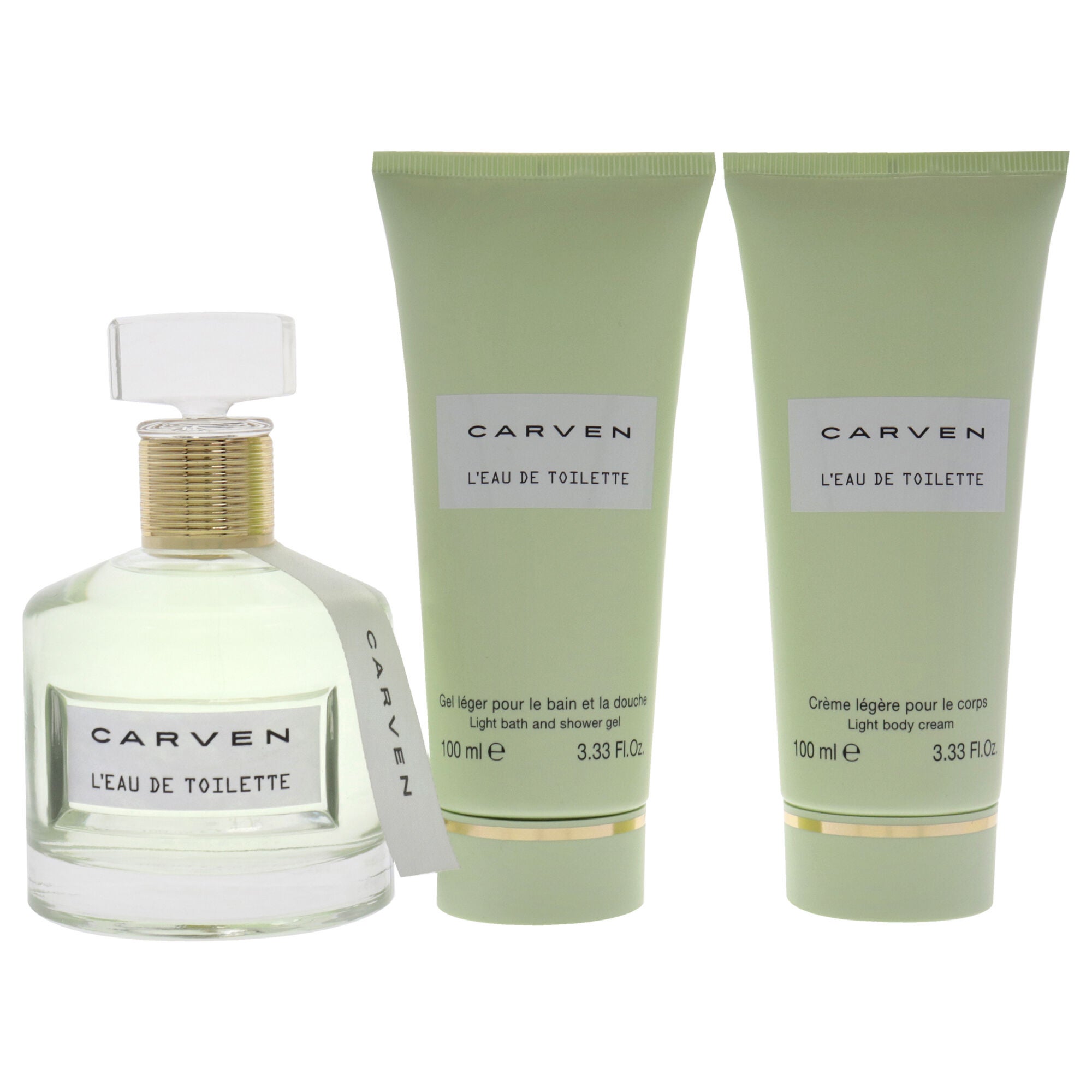 LEau De Toilette by Carven for Women - 3 Pc Gift Set 3.33oz EDT Spray, 3.33oz Light Body Cream, 3.33oz Ligth Bath and Shower Gel, , alternate image number 4