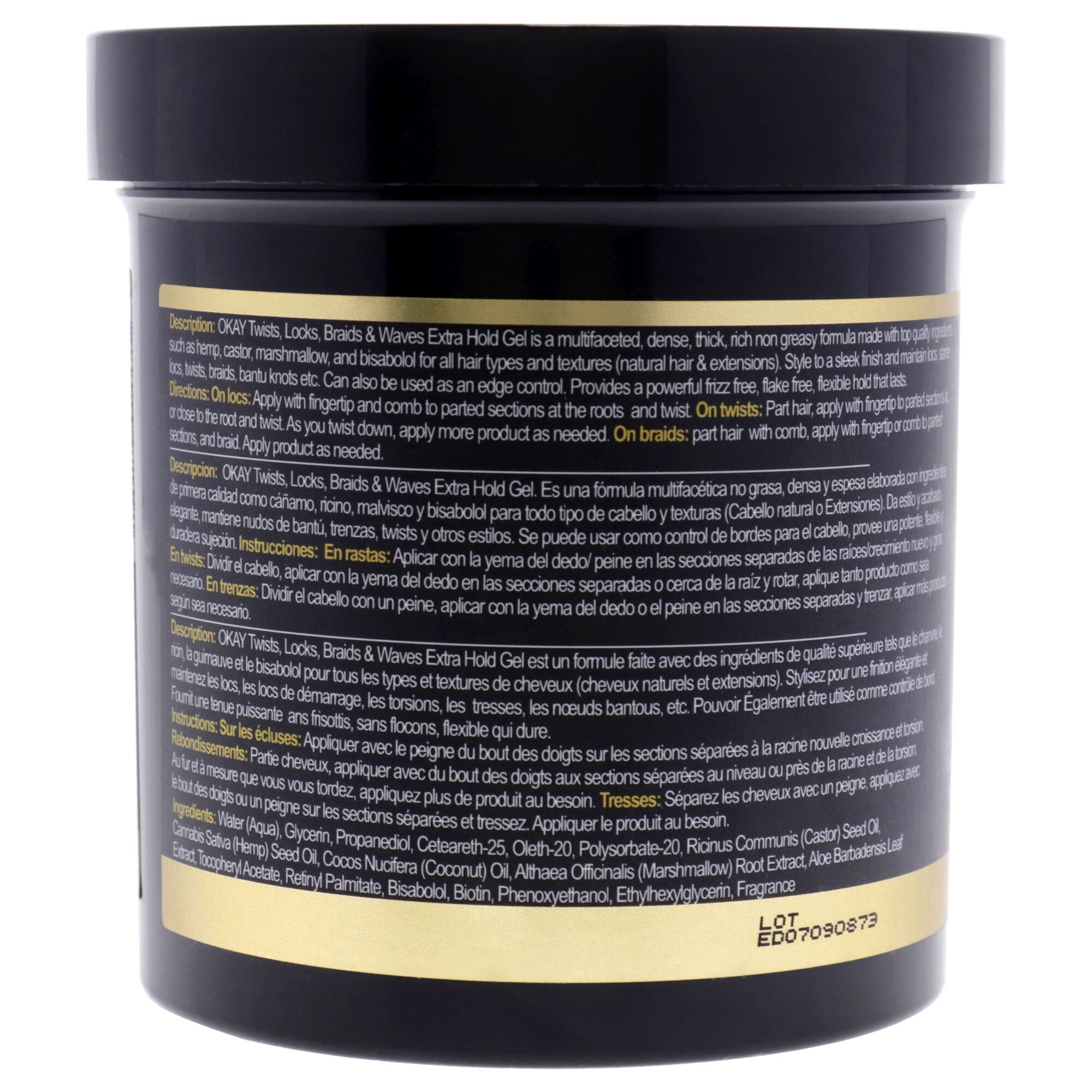 Twist and Lock Gel - Restore and Fortify-Extra Hold by Okay for Unisex - 16 oz Gel, See Description, alternate image number 2