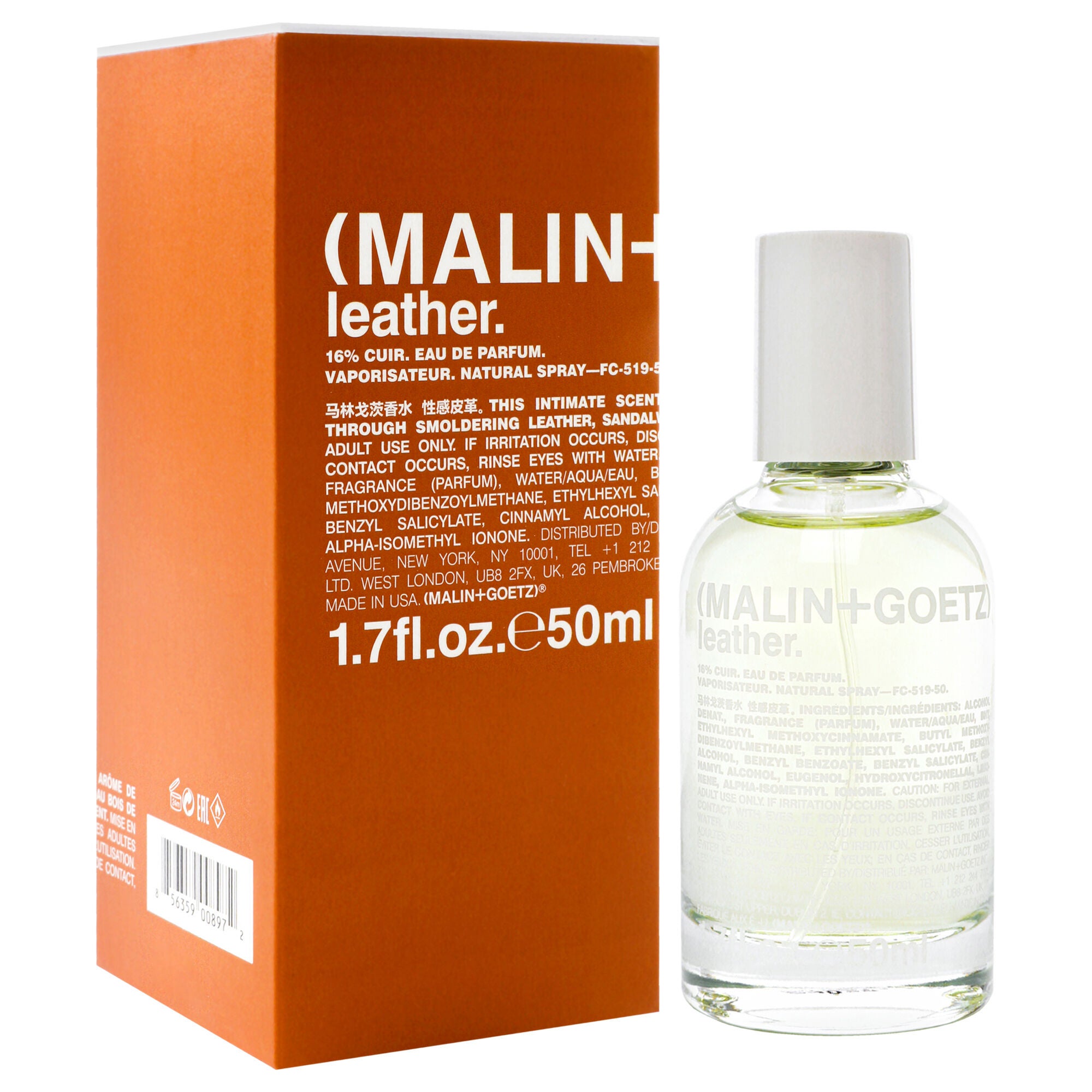 Leather by Malin + Goetz for Unisex - 1.7 oz EDP Spray, See Description, alternate image number 2