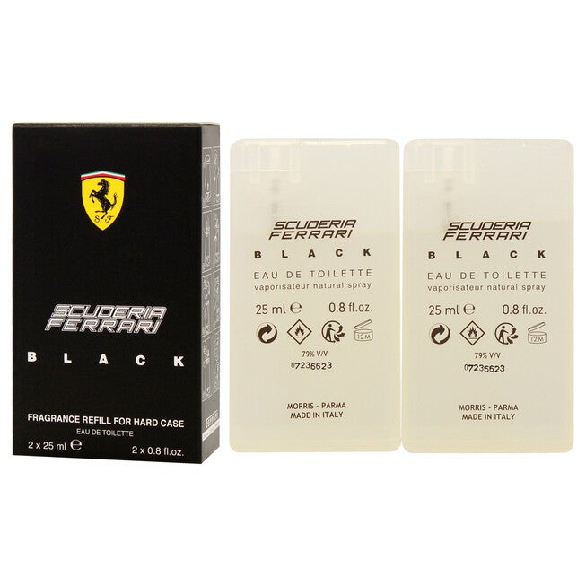 Ferrari Black Fragrance Refill For Hard Case by Ferrari for Men - 2 x 0.8 oz EDT Spray (Refill), NA, alternate image number null