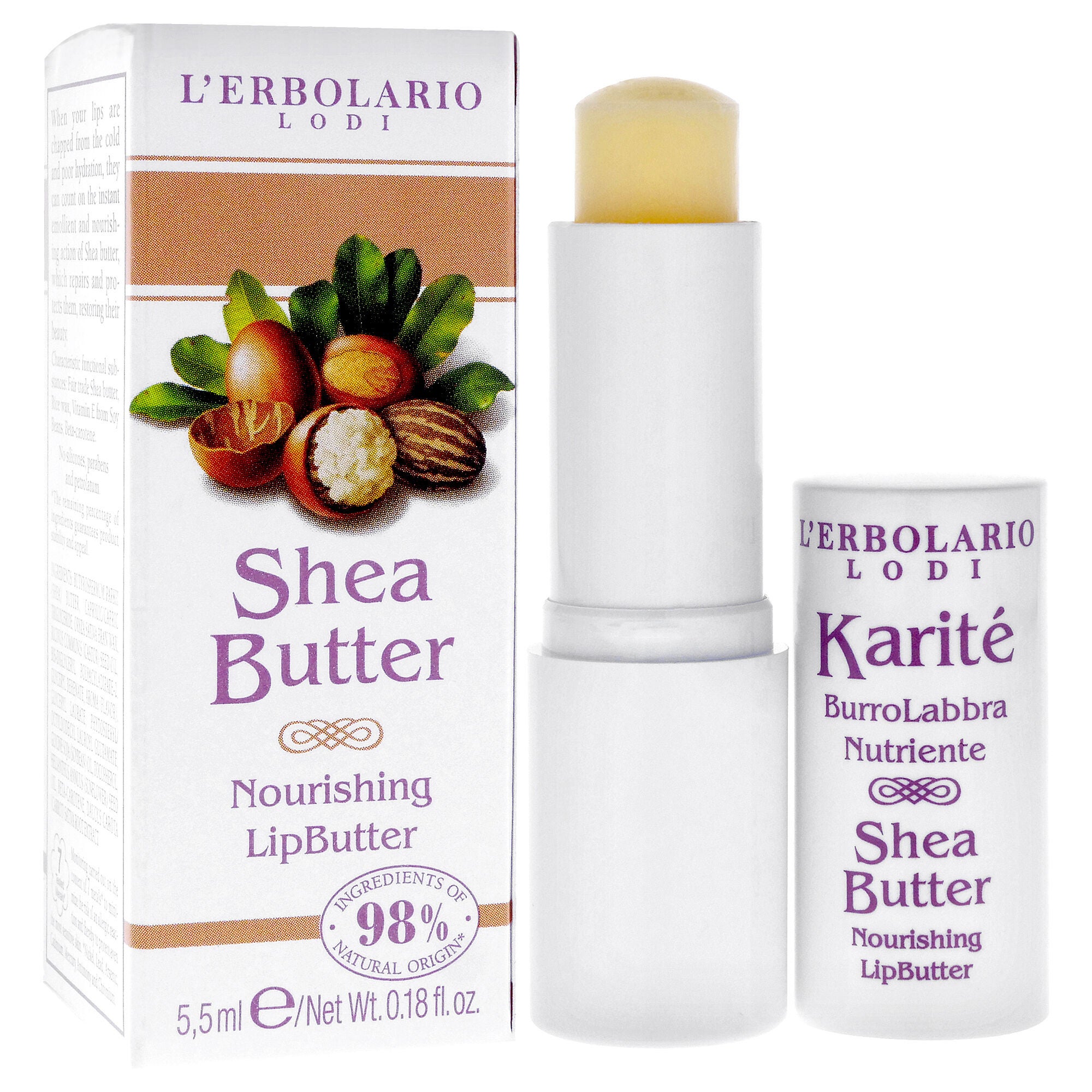Nourishing Lips Butter - Shea Butter by LErbolario for Women - 0.18 oz Lip Balm, See Description, alternate image number 1