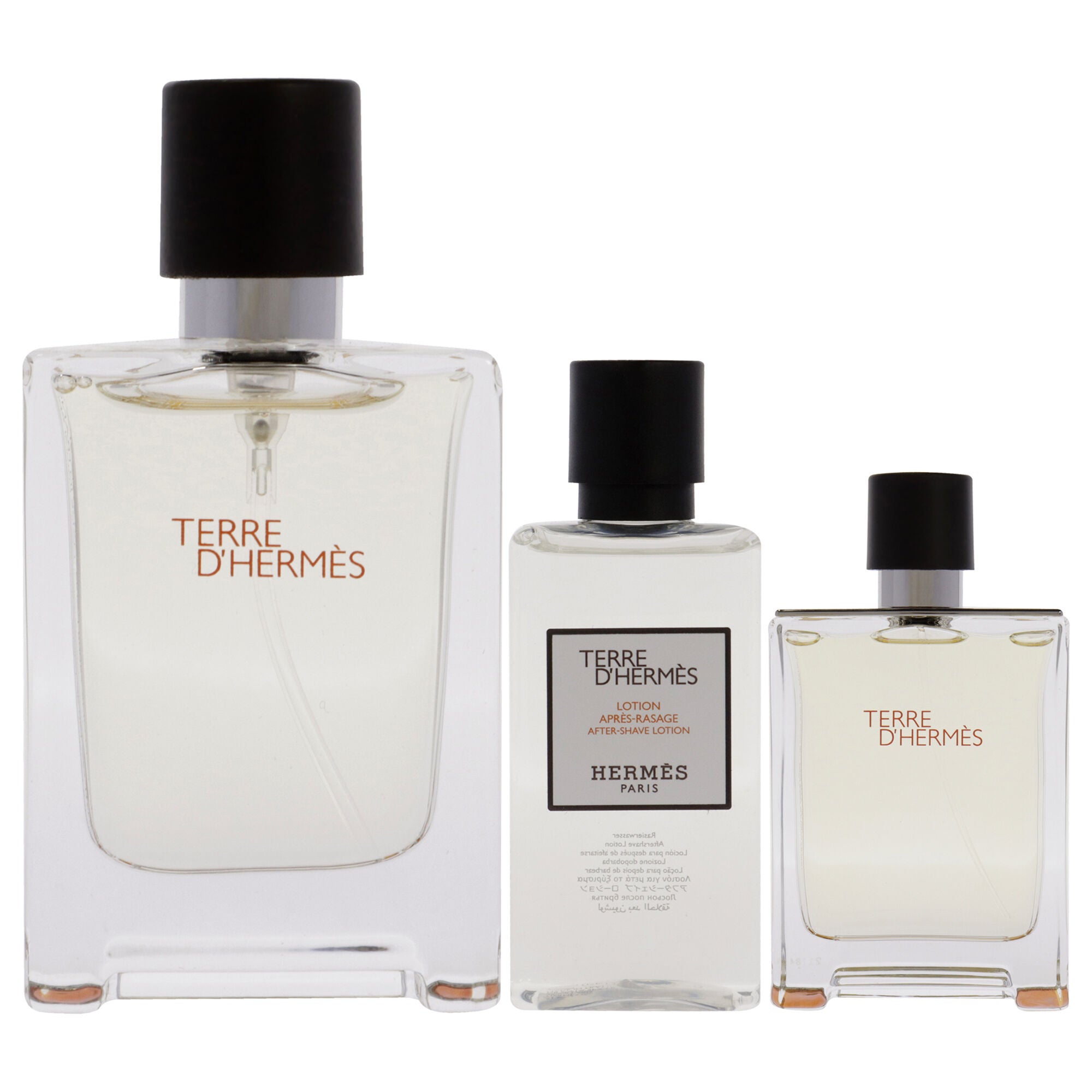 Terre Dhermes by Hermes for Men - 3 Pc Gift Set 3.3oz EDT Spray, 0.42oz EDT Spray, 1.35oz After Shave Lotion, See Description, alternate image number 1