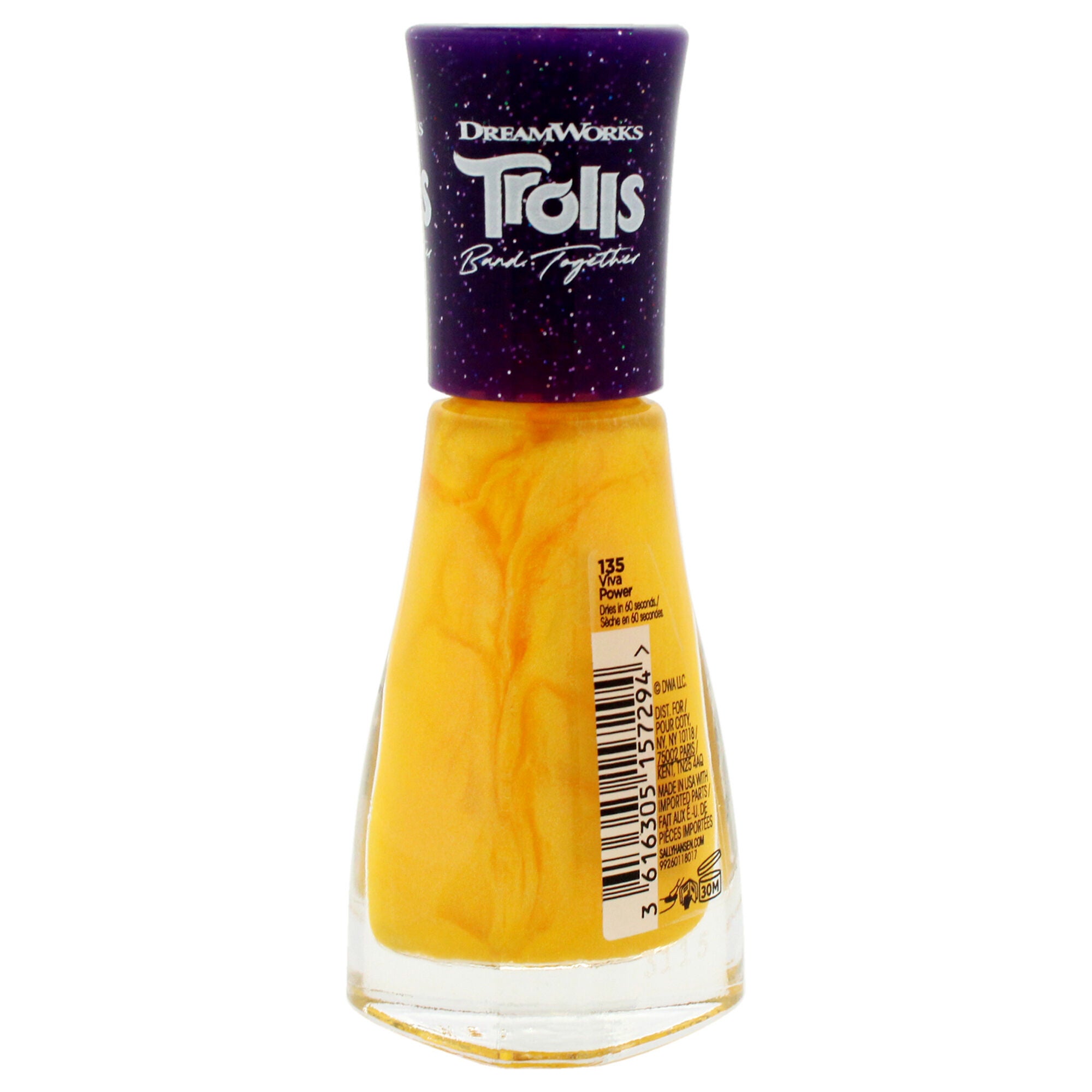 Insta-Dri Nail Color - 135 Viva Power by Sally Hansen for Women - 0.31 oz Nail Polish, Yellow, alternate image number 1
