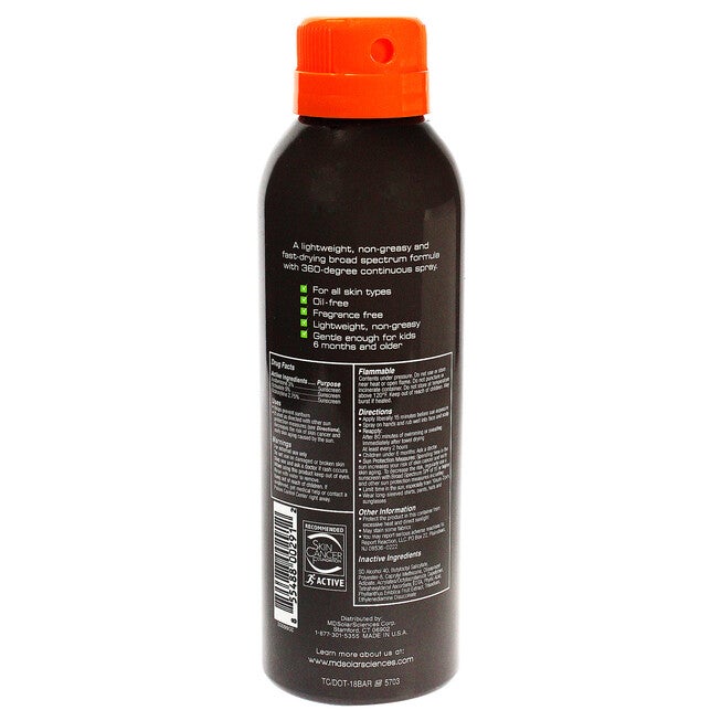 Quick Dry Body Spray SPF 40 by MDSolarSciences for Unisex - 5 oz Sunscreen, NA, alternate image number null