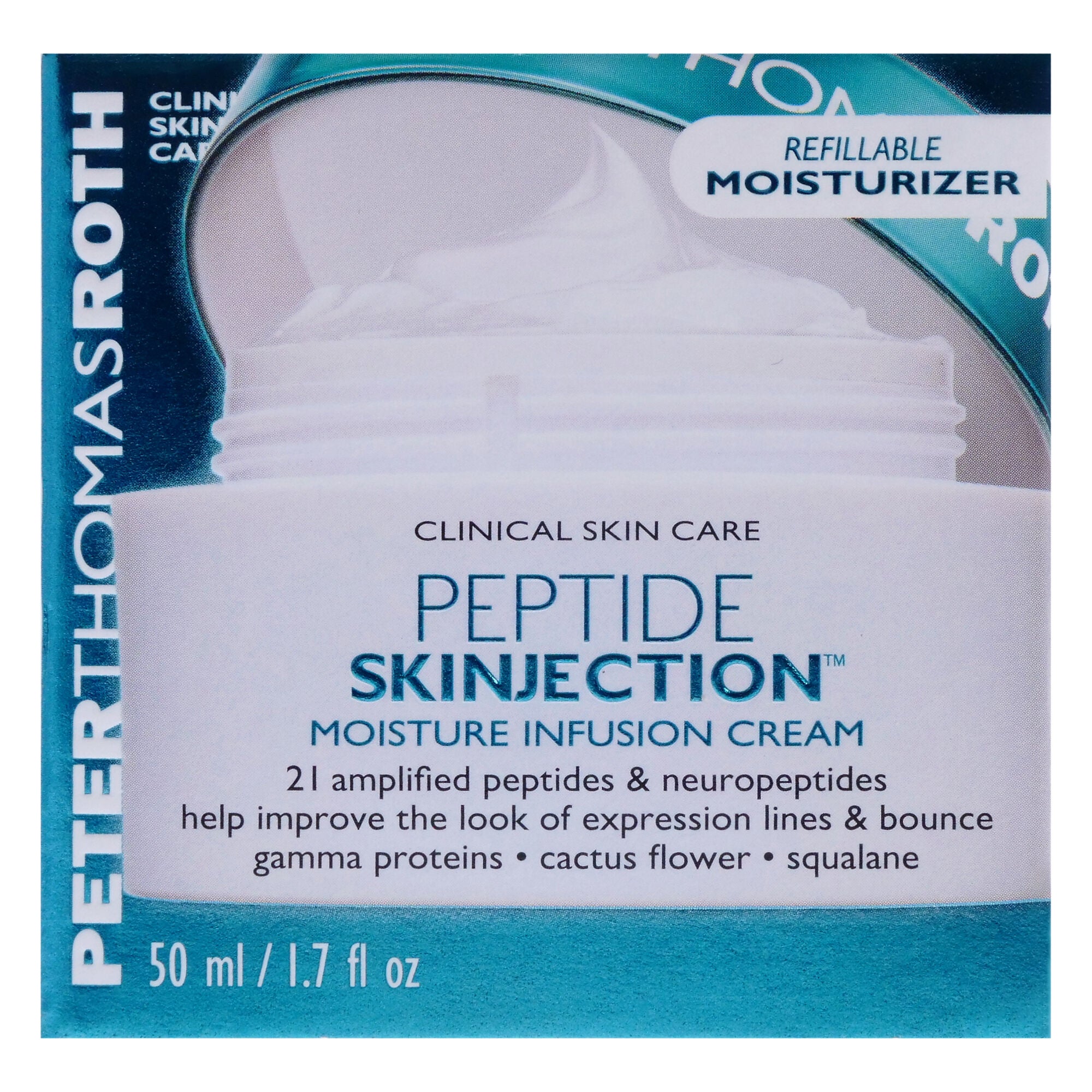 Peptide Skinjection Moisture Infusion Cream by Peter Thomas Roth for Unisex - 1.7 oz Cream (Refillable), White, alternate image number 4