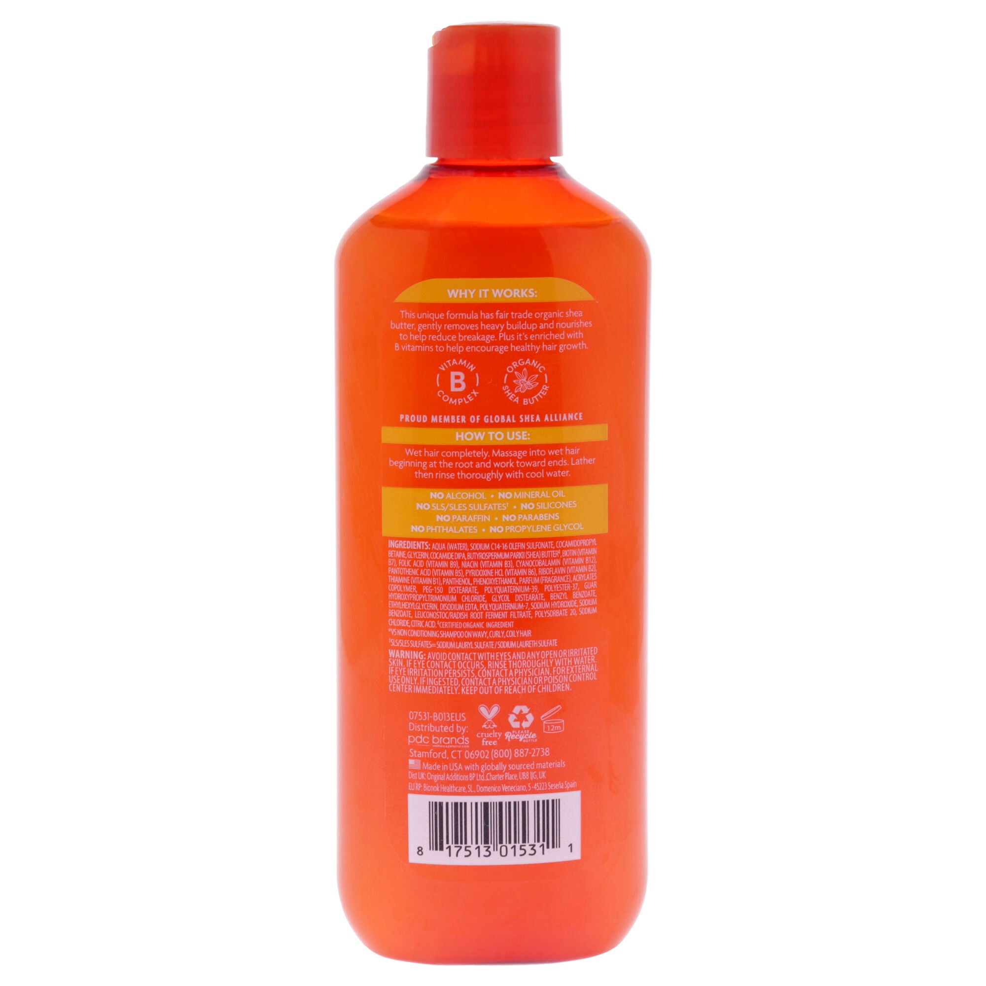 Shea Butter Sulfate free Cleansing Cream Shampoo by Cantu for Unisex - 13.5 oz Shampoo, See Description, alternate image number 2