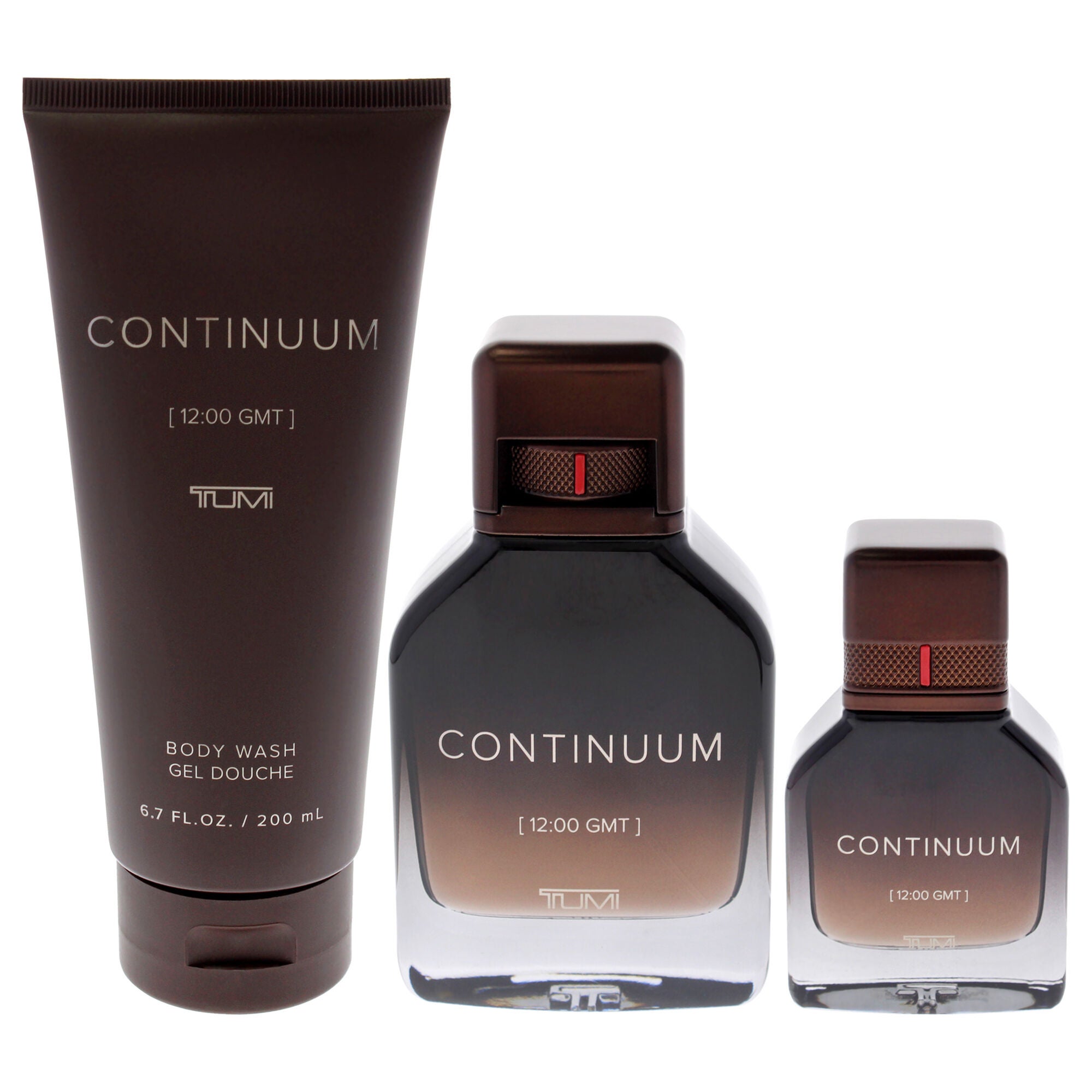 Continuum by Tumi for Men - 3 Pc Gift Set 3.4oz EDP Spray, 1oz EDP Spray, 6.7oz Body Wash, Clear, alternate image number 1