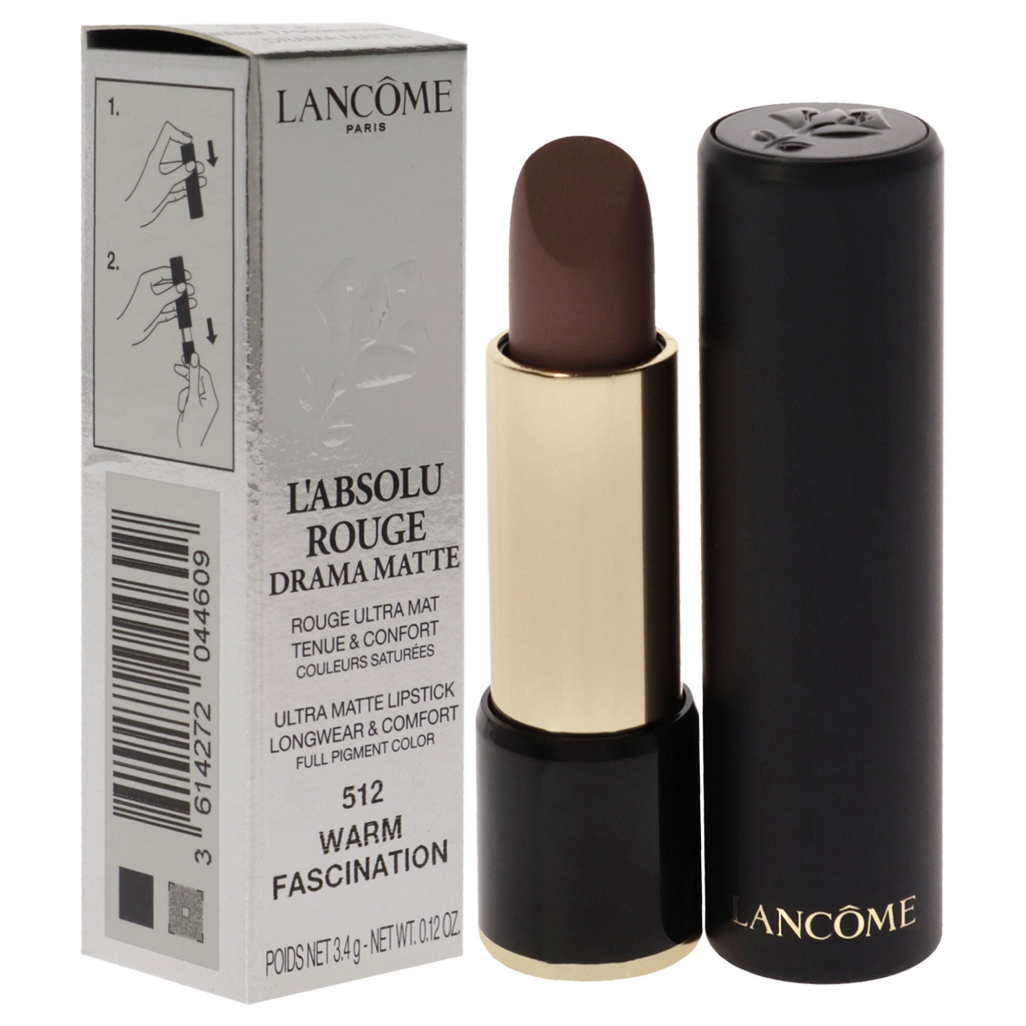 LAbsolu Rouge Drama Matte Lipstick - 512 Warm Fascination by Lancome for Women - 0.12 oz Lipstick, See Description, alternate image number 2