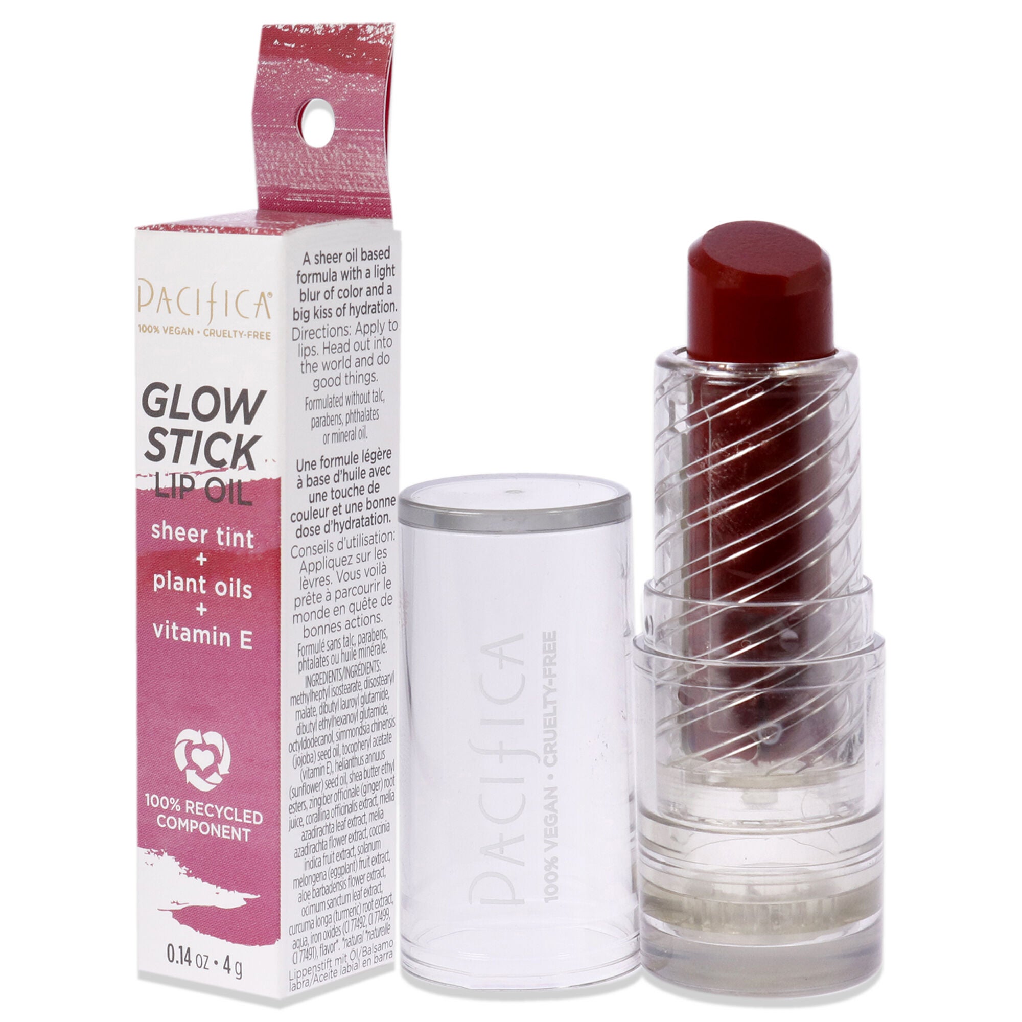 Glow Stick Lip Oil - Crimson Crush by Pacifica for Women - 0.14 oz Lip Oil, , alternate image number 7