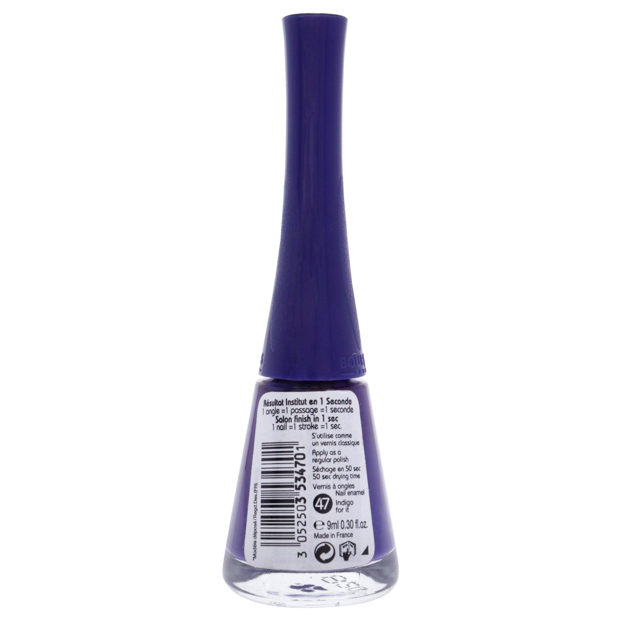 1 Seconde - 47 Indigo For It by Bourjois for Women - 0.3 oz Nail Polish, See Description, alternate image number 2