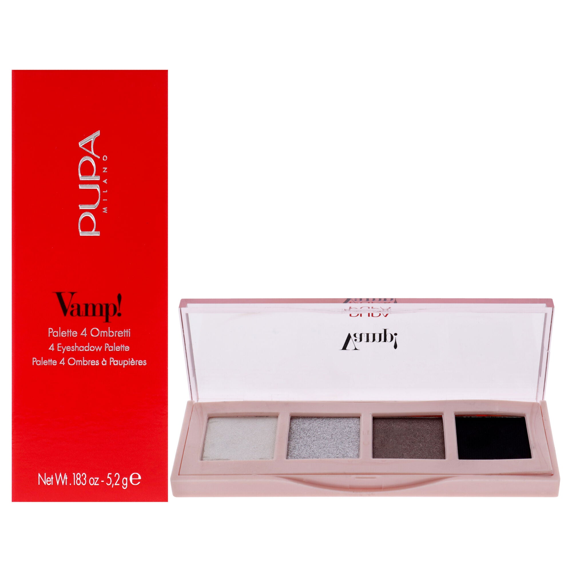 Vamp! 4 Eyeshadow Palette - 005 Intense Smoky by Pupa Milano for Women - 0.183 oz Eye Shadow, See Description, hi-res image number 0