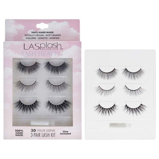 Lash Heaven Kit by LASplash for Women - 3 Pair Eyelashes, See Description, hi-res image number 0