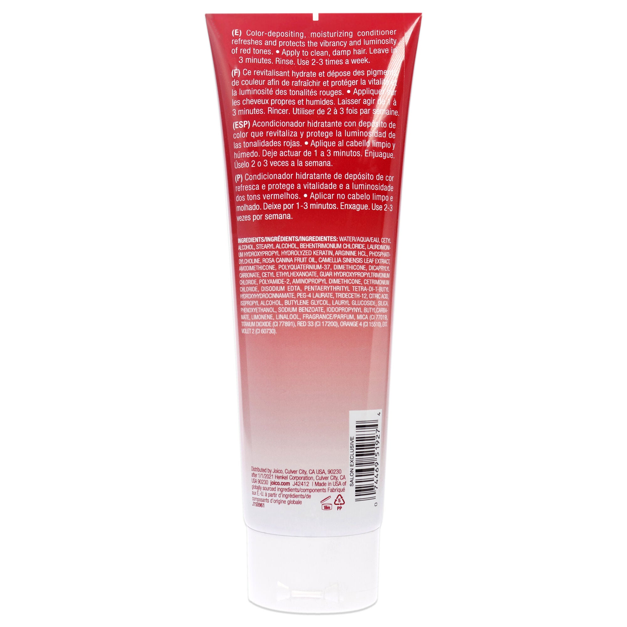 Color Infuse Red Conditioner by Joico for Unisex - 8.5 oz Conditioner, See Description, alternate image number 1
