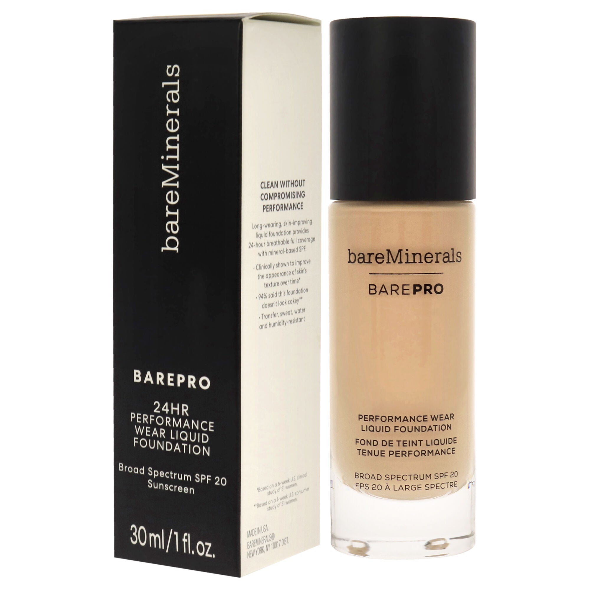 Barepro Performance Wear Liquid Foundation SPF 20 - 10 Cool Beige by bareMinerals for Women - 1 oz Foundation, See Description, alternate image number 3