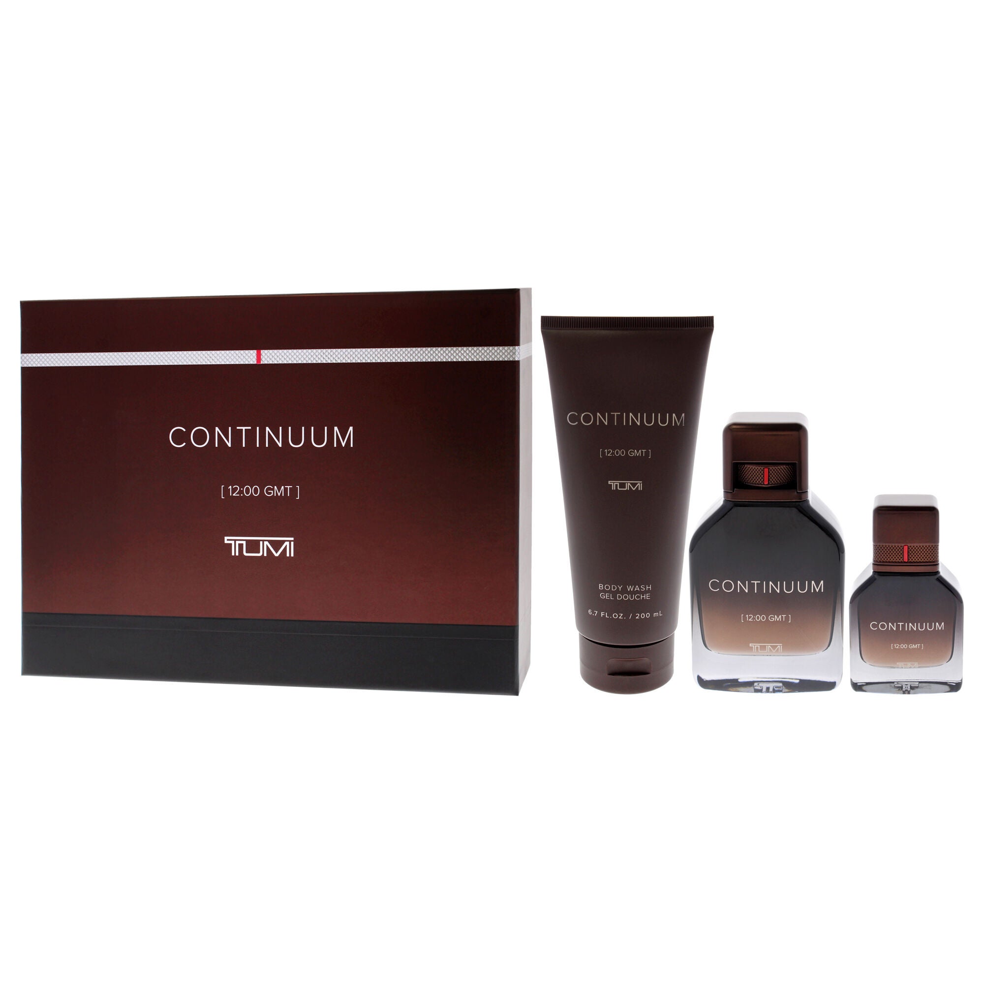 Continuum by Tumi for Men - 3 Pc Gift Set 3.4oz EDP Spray, 1oz EDP Spray, 6.7oz Body Wash, Clear, alternate image number 3