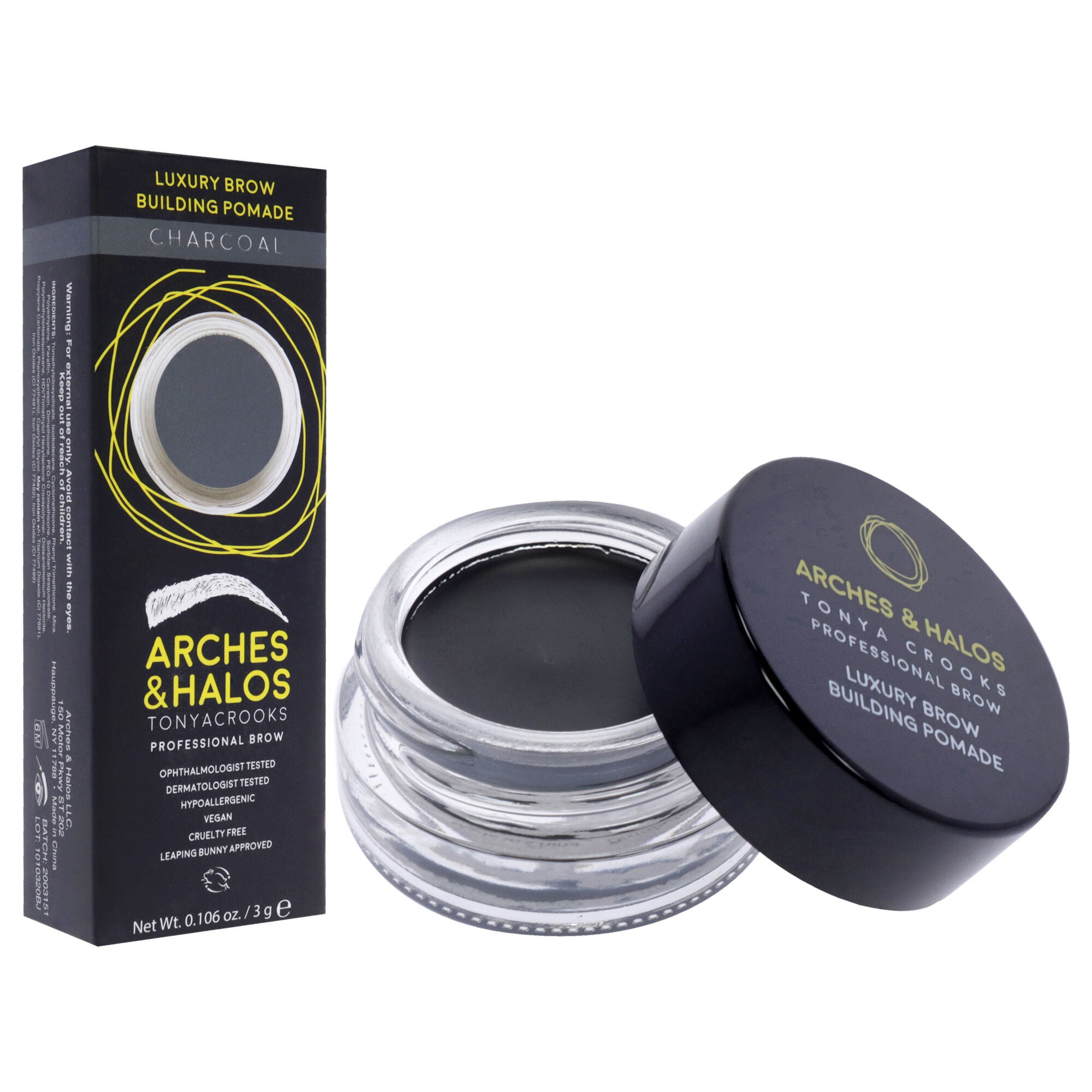 Luxury Brow Building Pomade - Charcoal by Arches and Halos for Women - 0.106 oz Pomade, See Description, alternate image number 2
