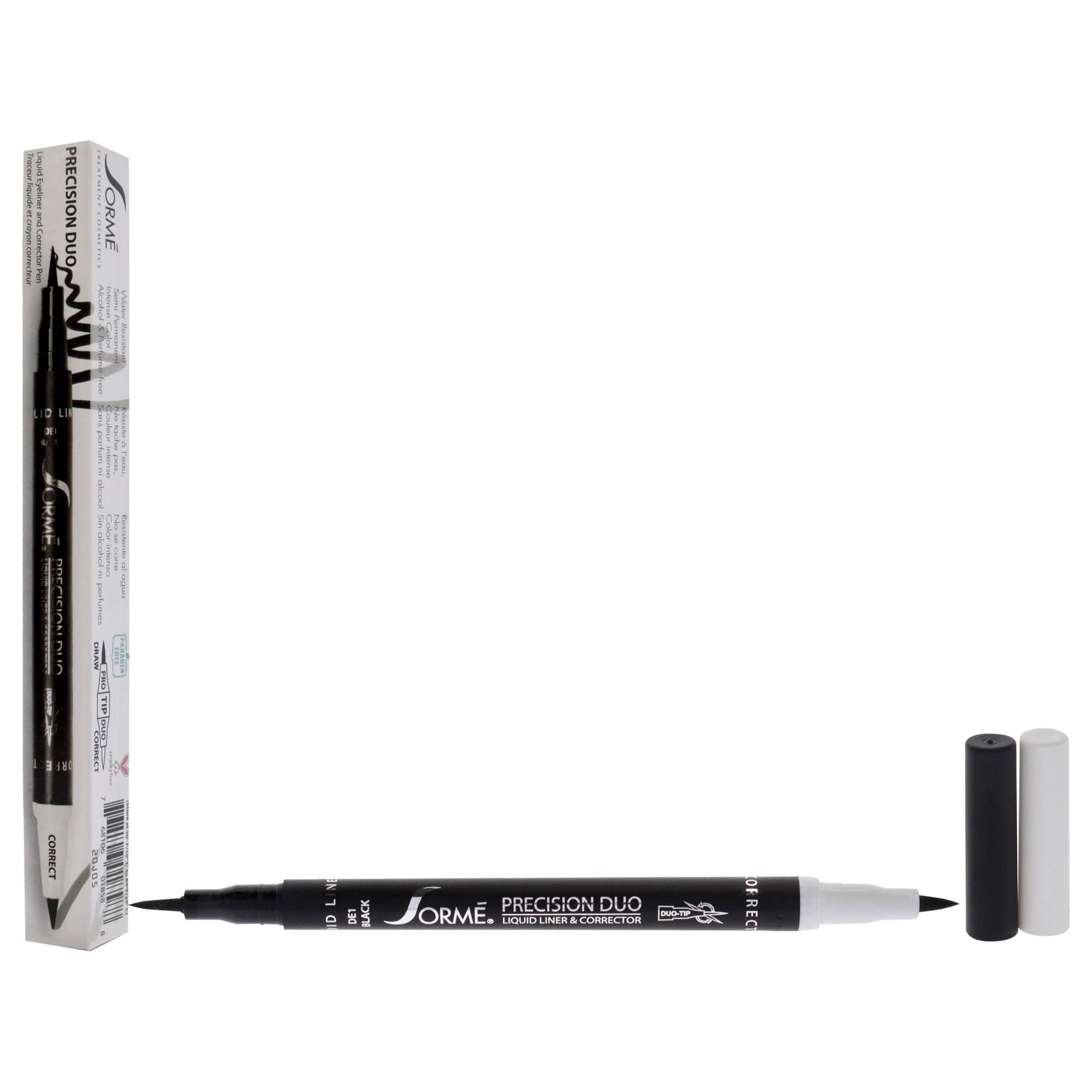 Precision Duo Liquid Eyeliner - DE1 Black by Sorme Cosmetics for Women - 0.54 oz Eyeliner, See Description, alternate image number 3
