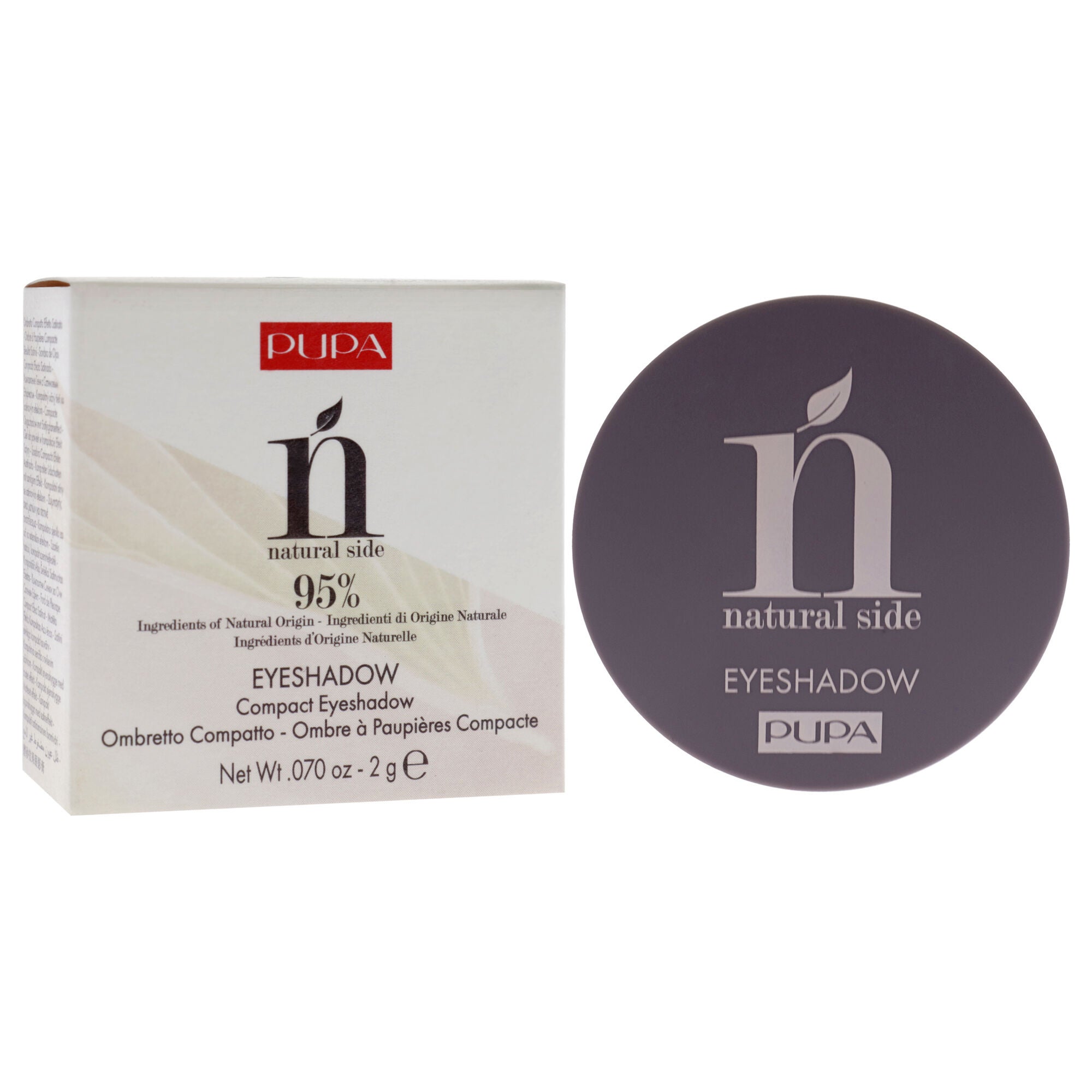 Natural Side Compact Eyeshadow - 002 Intense Mauve by Pupa Milano for Women - 0.07 oz Eye Shadow, See Description, alternate image number 1