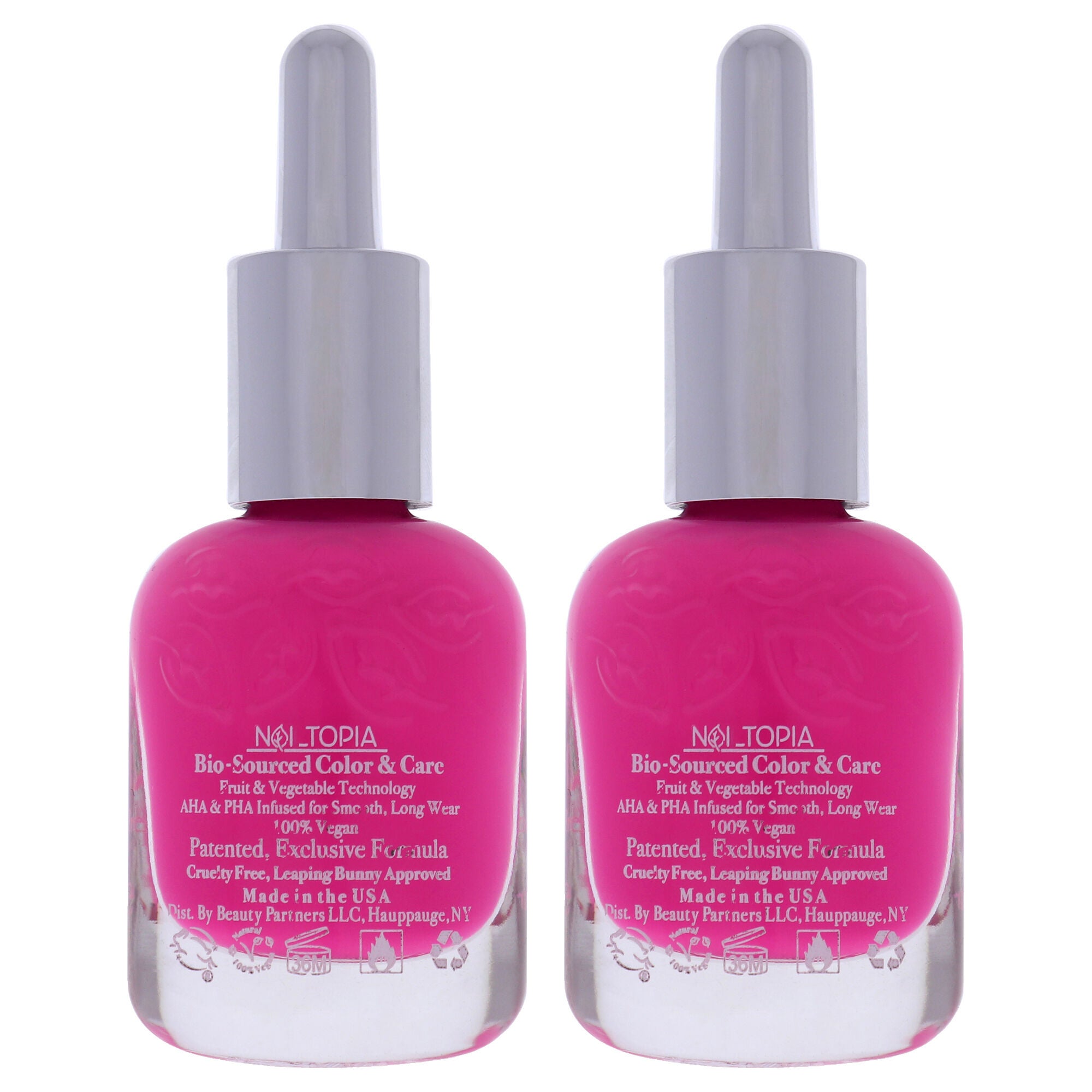 Bio-Sourced Chip Free Nail Lacquer - Bird of Paradise by Nailtopia for Women - 0.41 oz Nail Polish - Pack of 2, See Description, alternate image number 2