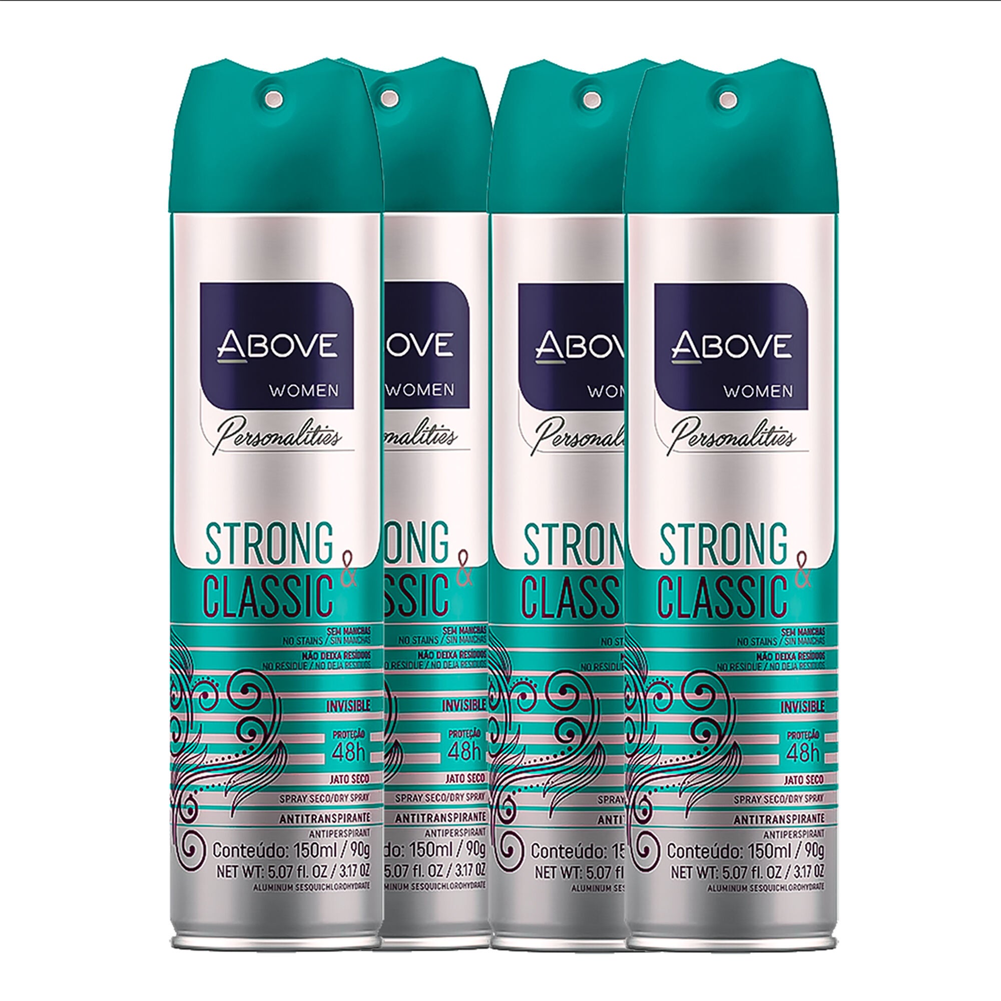 48 Hours Personalities Antiperspirant Deodorant - Strong and Classic by Above for Women - 3.17 oz Deodorant Spray - Pack of 4, See Description, alternate image number 4