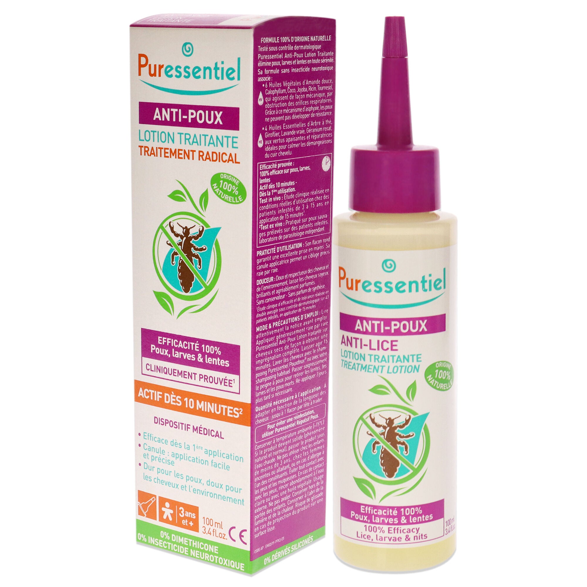 Anti-Lice Treatment Lotion by Puressentiel for Unisex - 3.4 oz Treatment, , alternate image number 7