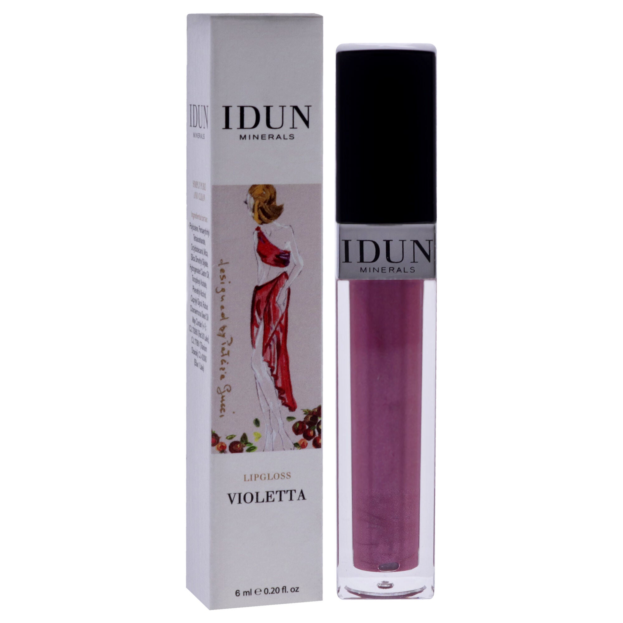 Lipgloss - 005 Violetta by Idun Minerals for Women - 0.2 oz Lip Gloss, See Description, alternate image number 1