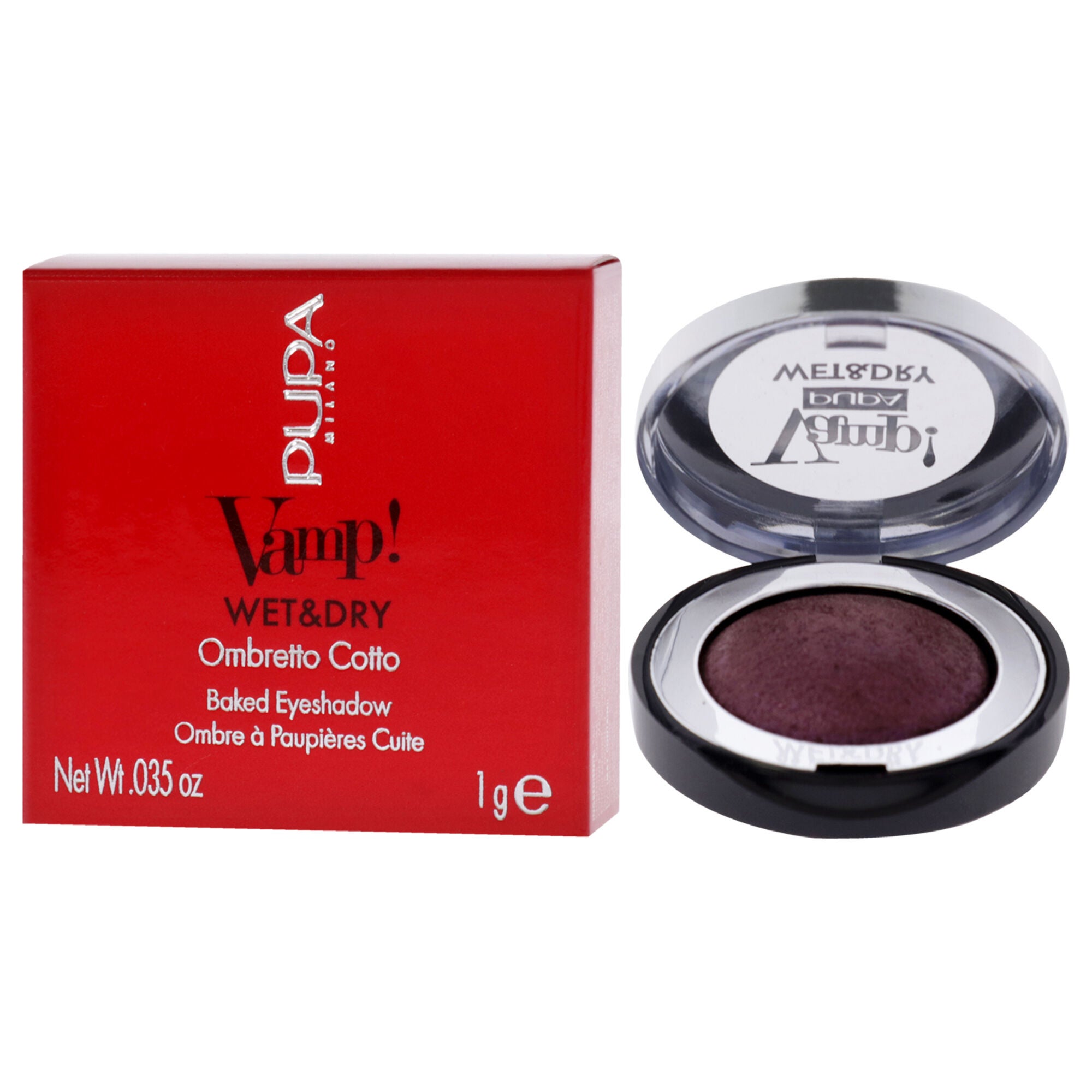 Vamp! Wet and Dry Baked Eyeshadow - 205 Hot Violet by Pupa Milano for Women - 0.035 oz Eye Shadow, , alternate image number 7