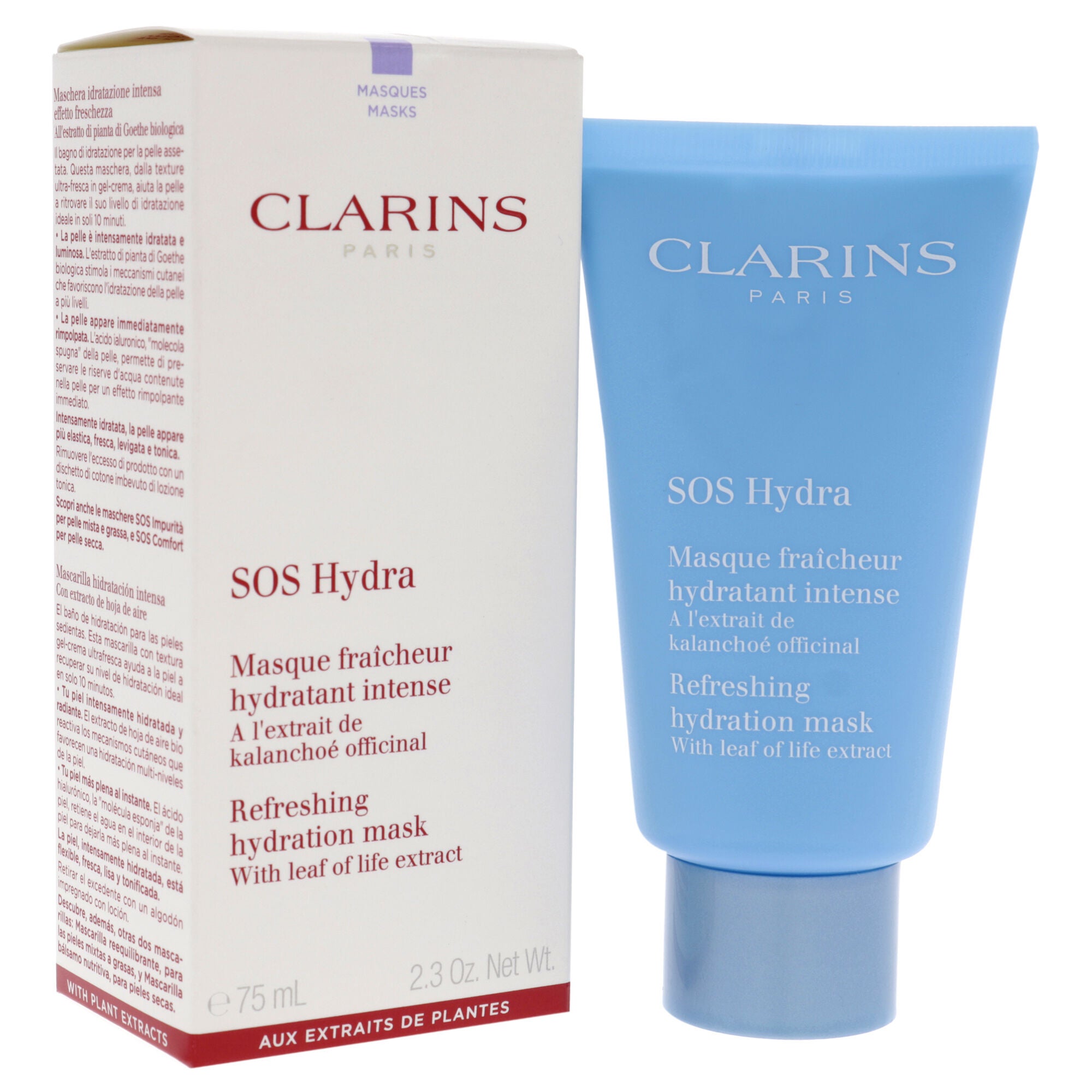 SOS Hydra Refreshing Hydration Mask by Clarins for Women - 2.3 oz Mask, See Description, alternate image number 2
