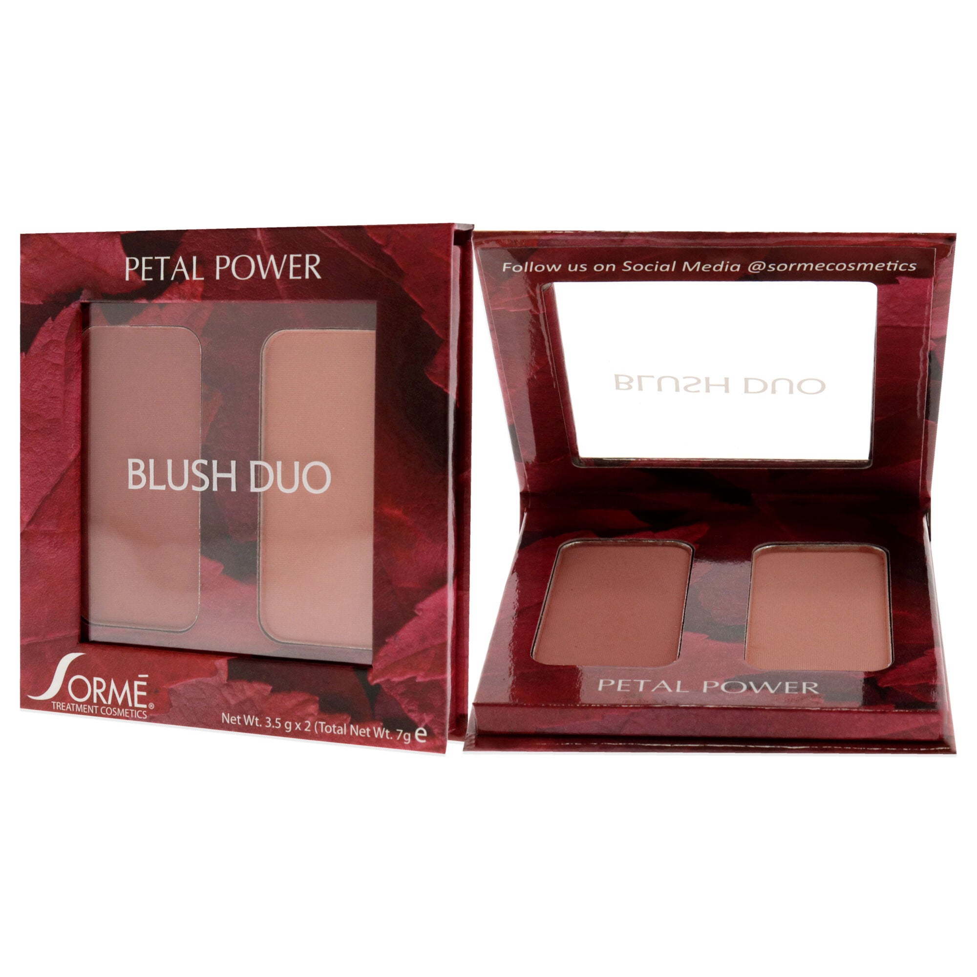 Blush Duo Compacts - Petal Power by Sorme Cosmetics for Women - 2 x 0.12 oz Blush, See Description, alternate image number 3