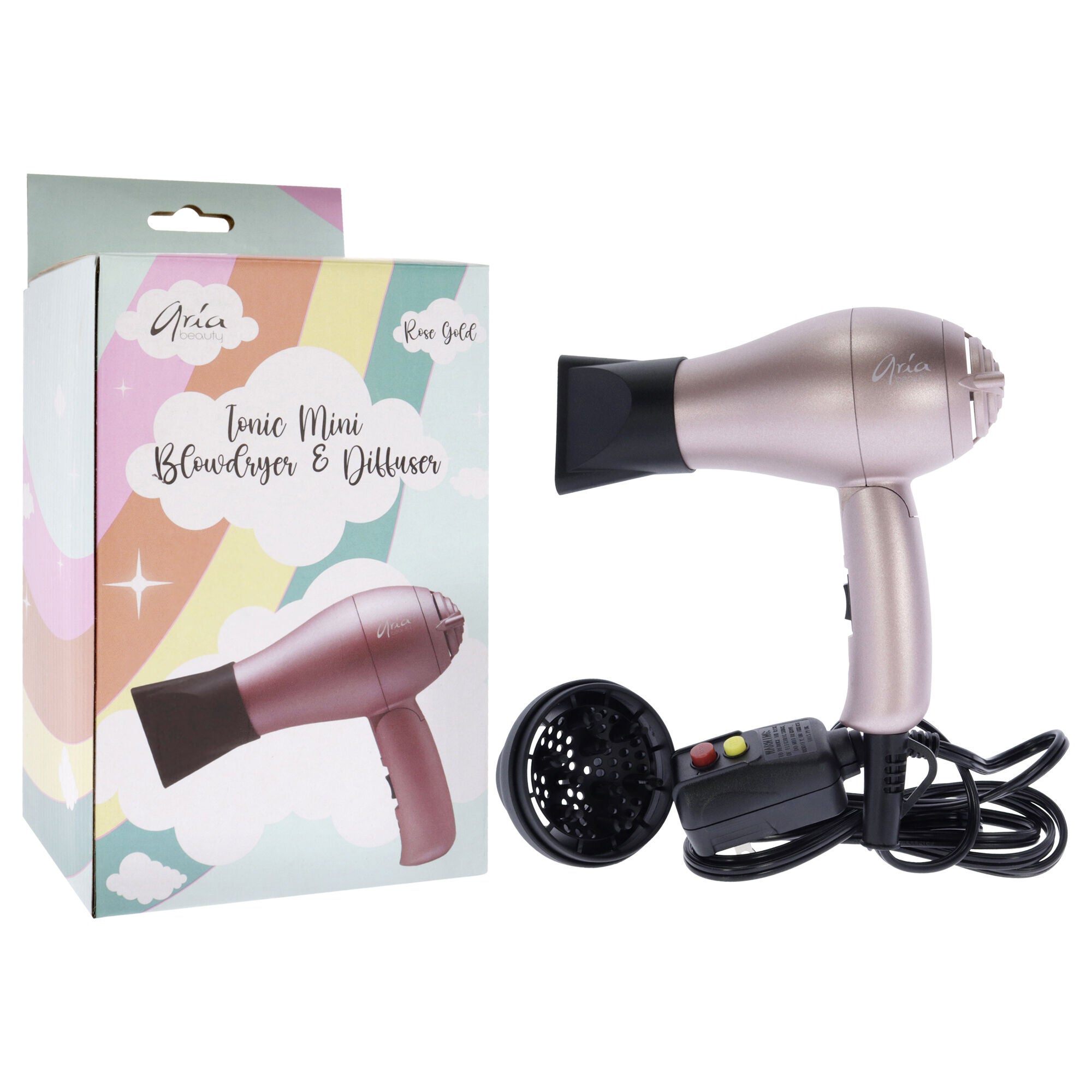 Tonic Mini Blowdryer and Diffuser - Rose Gold by Aria Beauty for Women - 1 Pc Hair Dryer, See Description, alternate image number 2