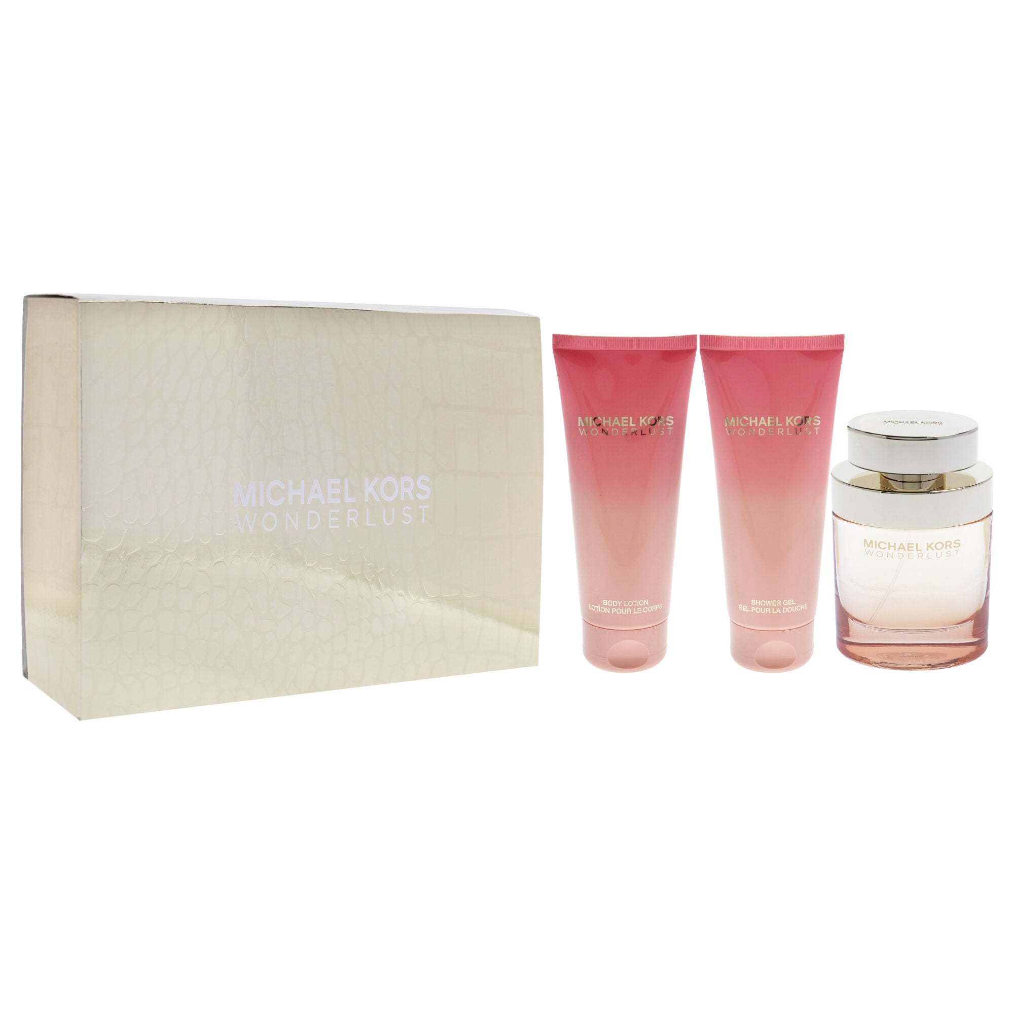 Wonderlust by Michael Kors for Women - 4 Pc Gift Set 3.4oz EDP Spray, 0.14oz EDP Spray, 3.4oz Body Lotion, 3.4oz Shower Gel, Clear, alternate image number 2