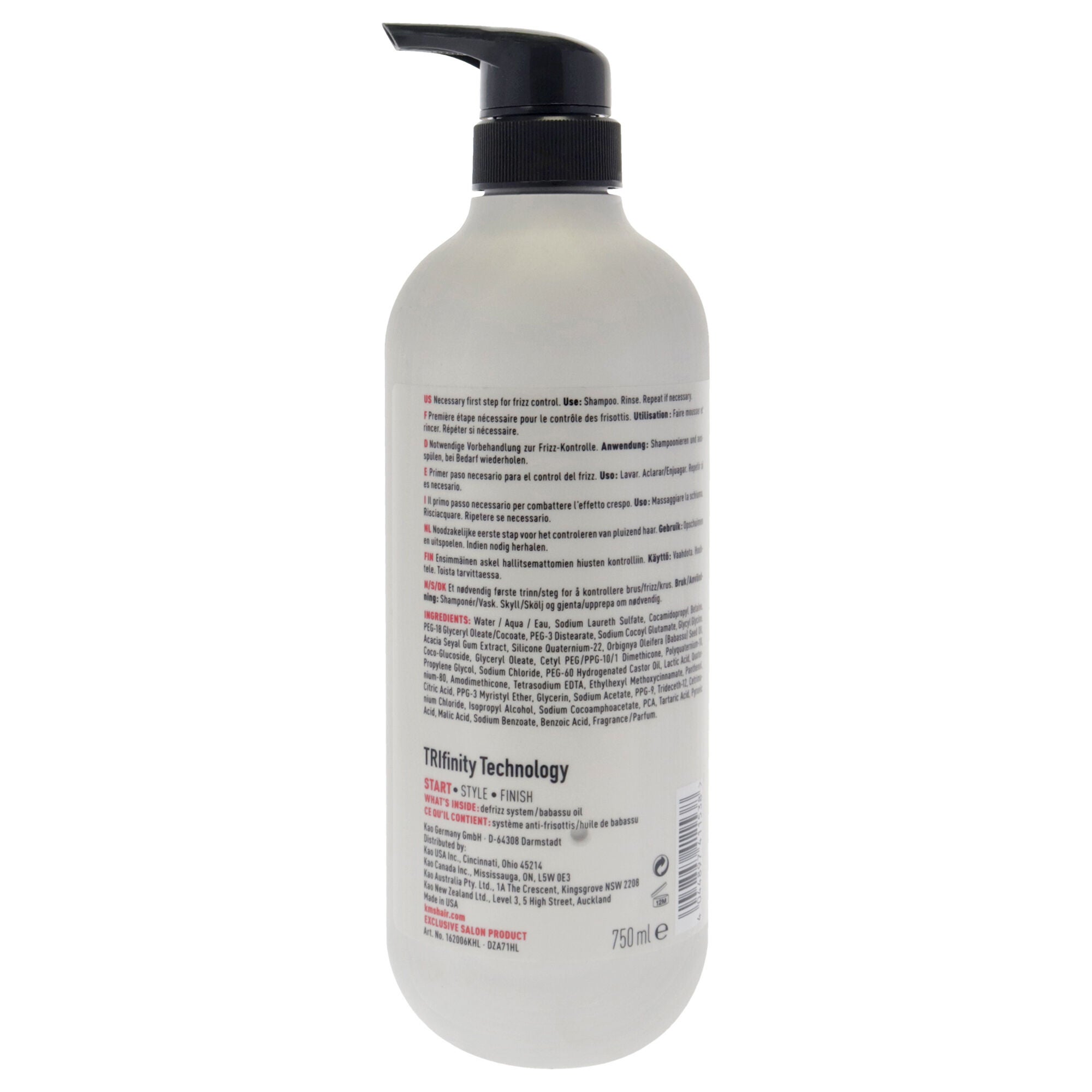Tame Frizz Shampoo by KMS for Unisex - 25.3 oz Shampoo, See Description, alternate image number 3
