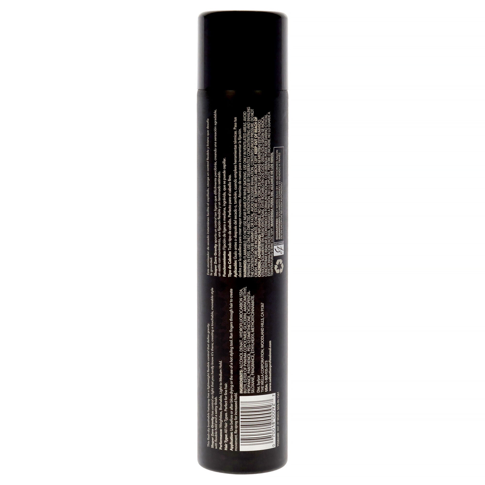 Shaper Zero Gravity Hairspray by Sebastian for Unisex - 10.6 oz Hair Spray, See Description, alternate image number 2