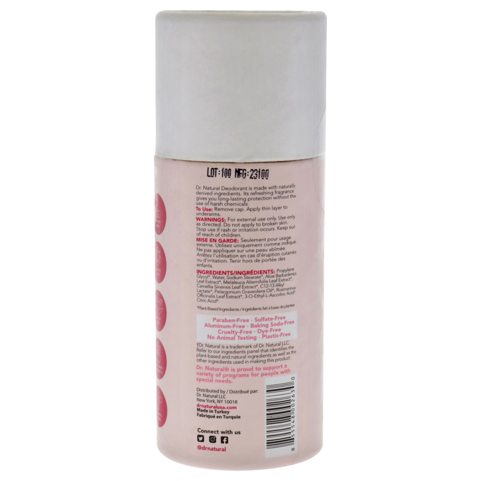 Deodorants Stick - Wildflower by Dr. Natural for Unisex - 3 oz Deodorant Stick, See Description, alternate image number 2