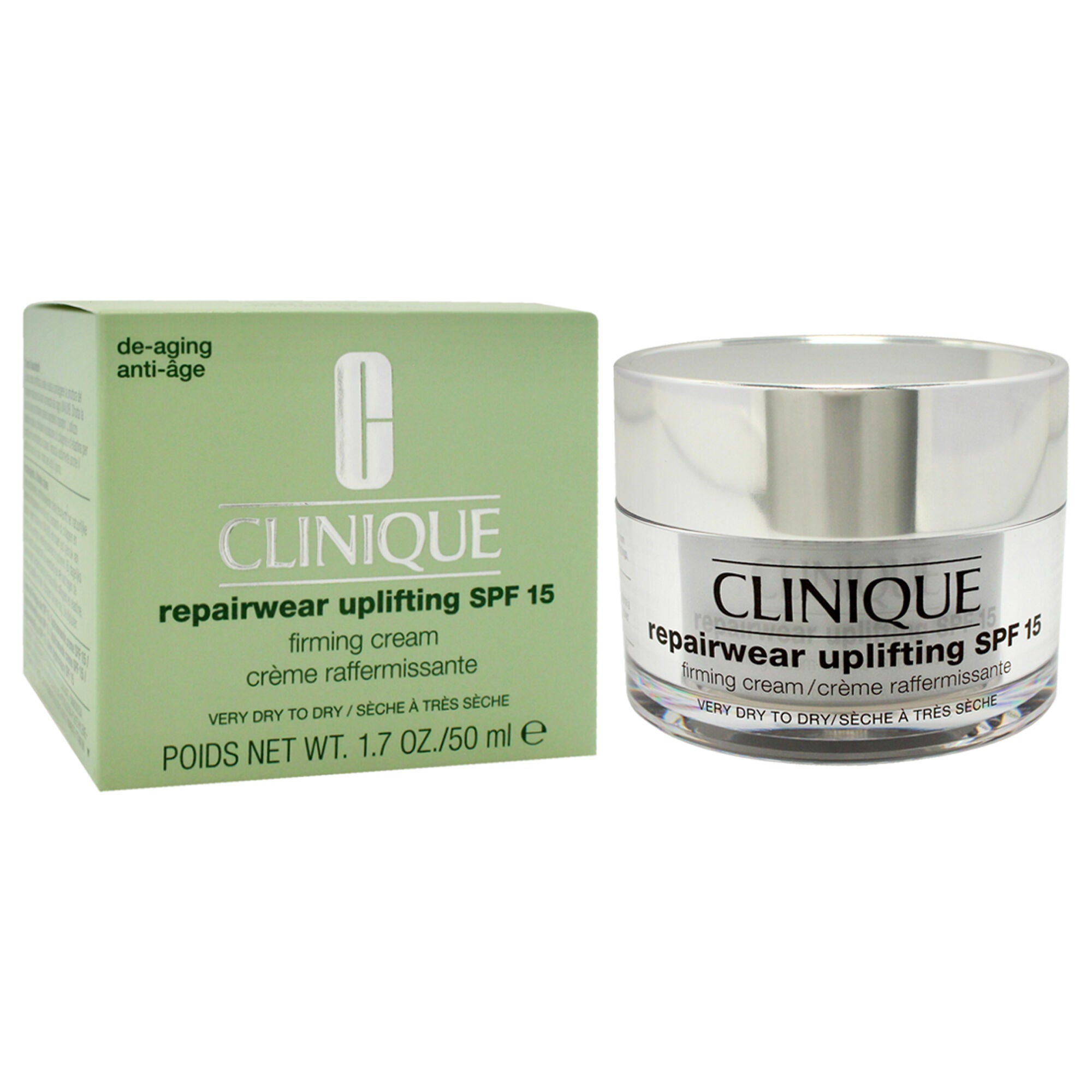 Repairwear Uplifting SPF 15 Firming Cream - Very Dry To Dry Skin by Clinique for Unisex - 1.7 oz Cream, See Description, alternate image number 4