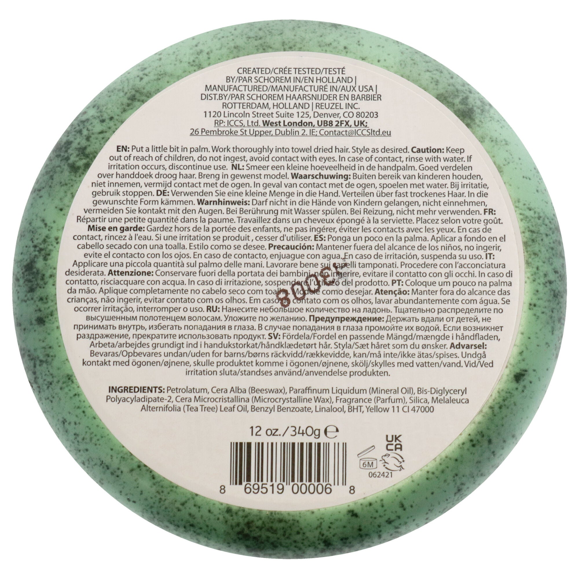 Green Grease Medium Hold Pomade by Reuzel for Men - 12 oz Pomade, See Description, alternate image number 2