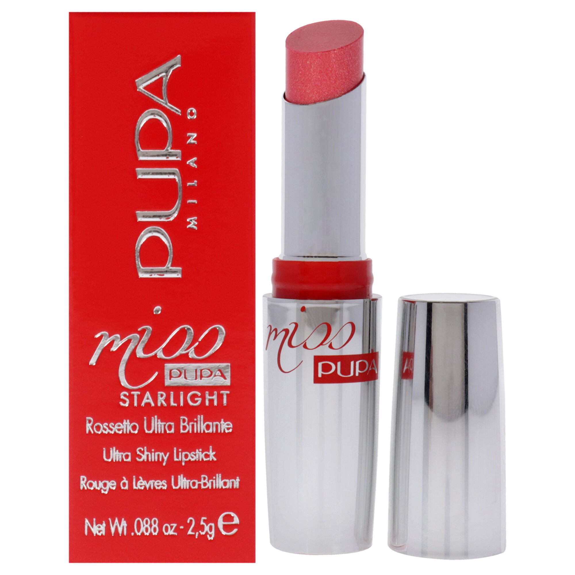 Miss Pupa Starlight Ultra-Shiny Lipstick - 705 Divine Diana by Pupa Milano for Women - 0.88 oz Lipstick, See Description, hi-res image number 0