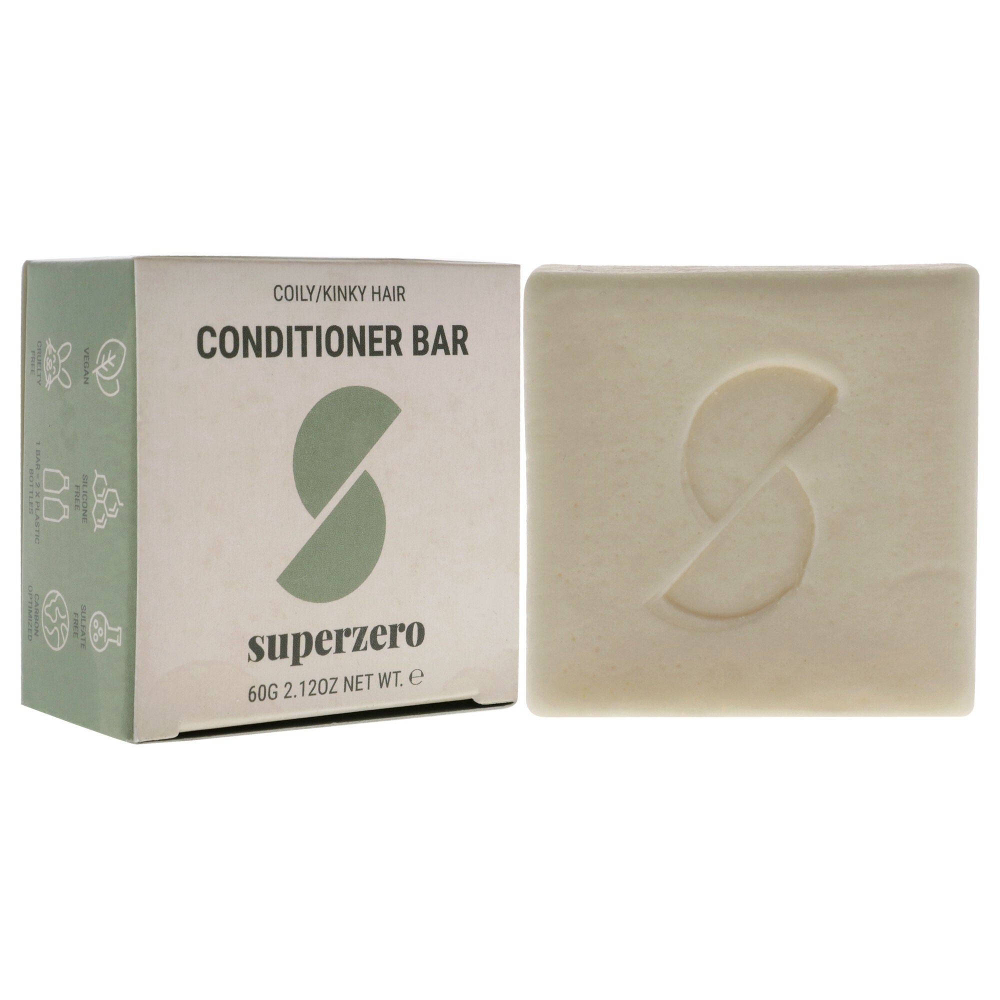 Conditioner Bar - Coily-Kinky Hair by Superzero for Unisex - 2.12 oz Conditioner, See Description, alternate image number 2